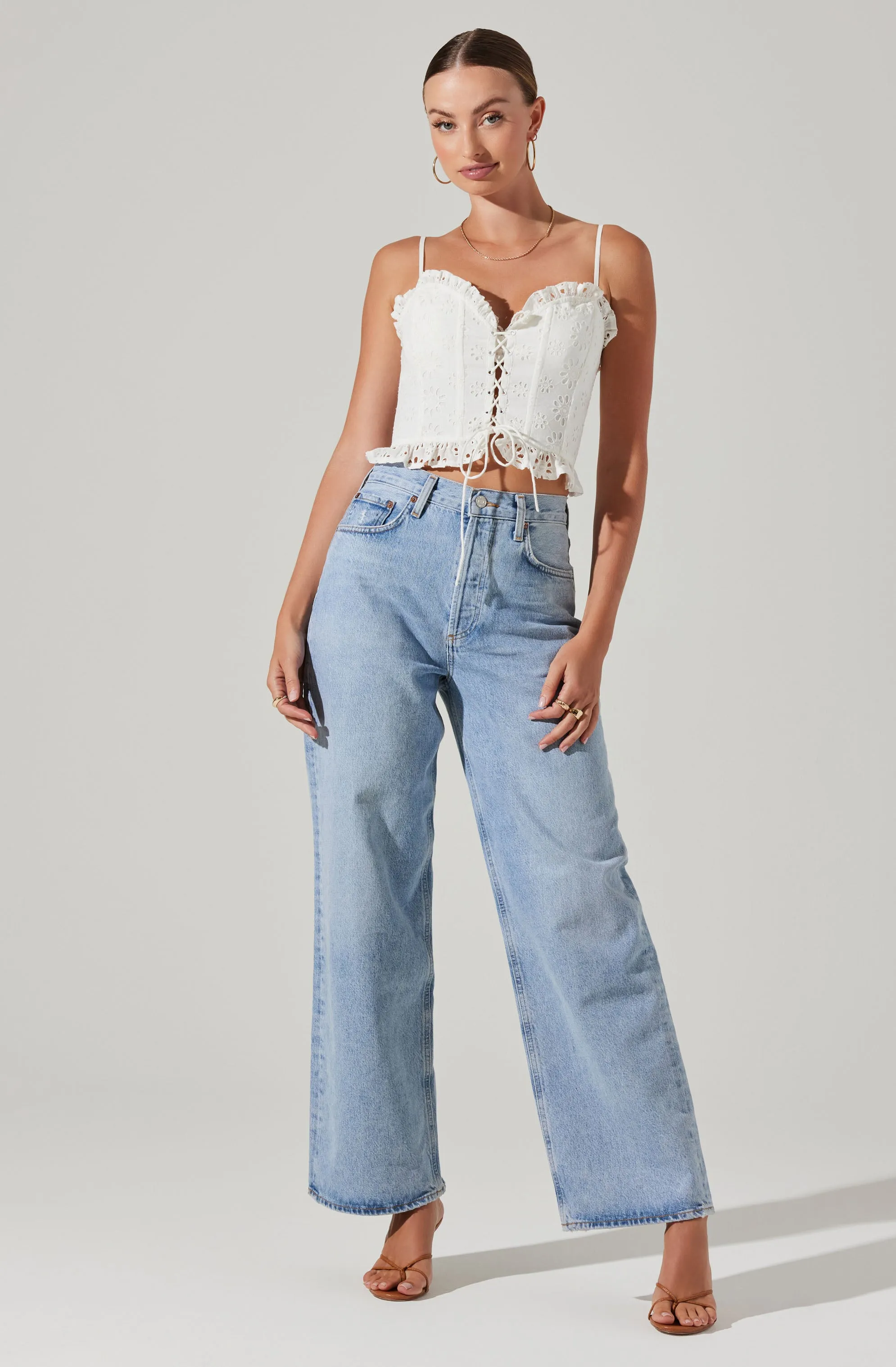 Dreama Lace Up Sleeveless Top sold by Astr product image thumbnail 2