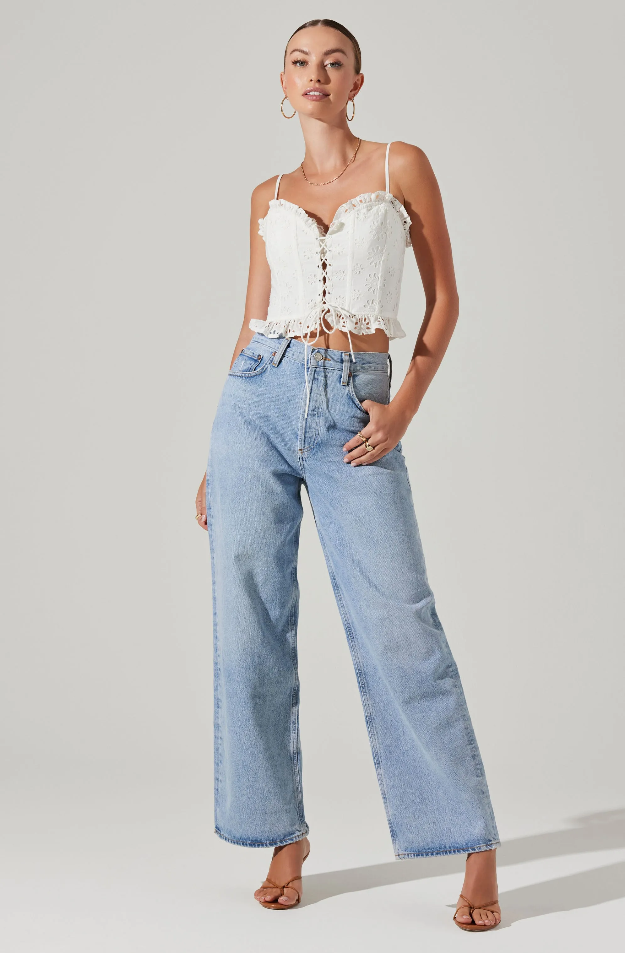 Dreama Lace Up Sleeveless Top sold by Astr product image thumbnail 5