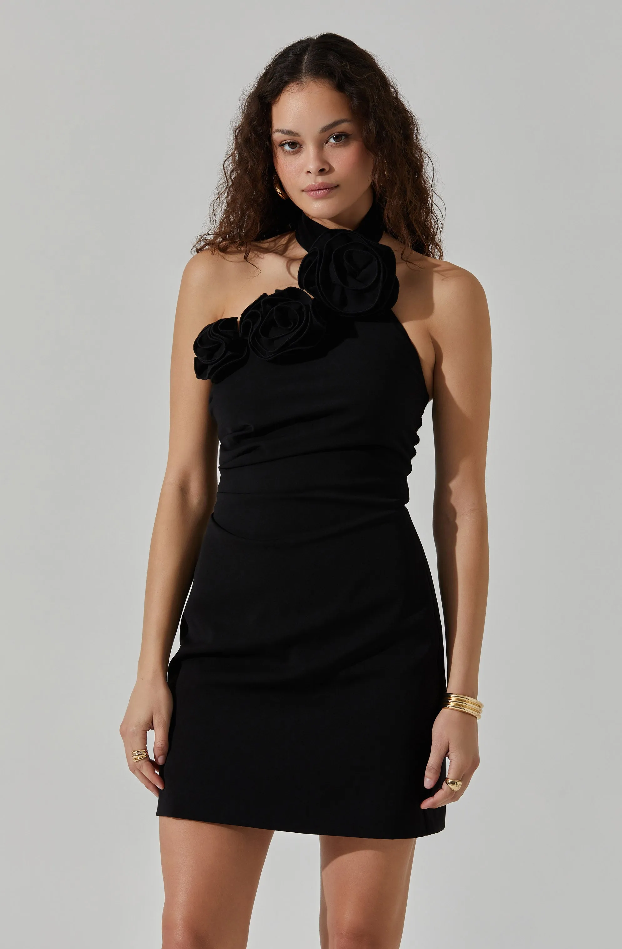 Corsage Halter Mini Dress sold by Astr product image thumbnail 2