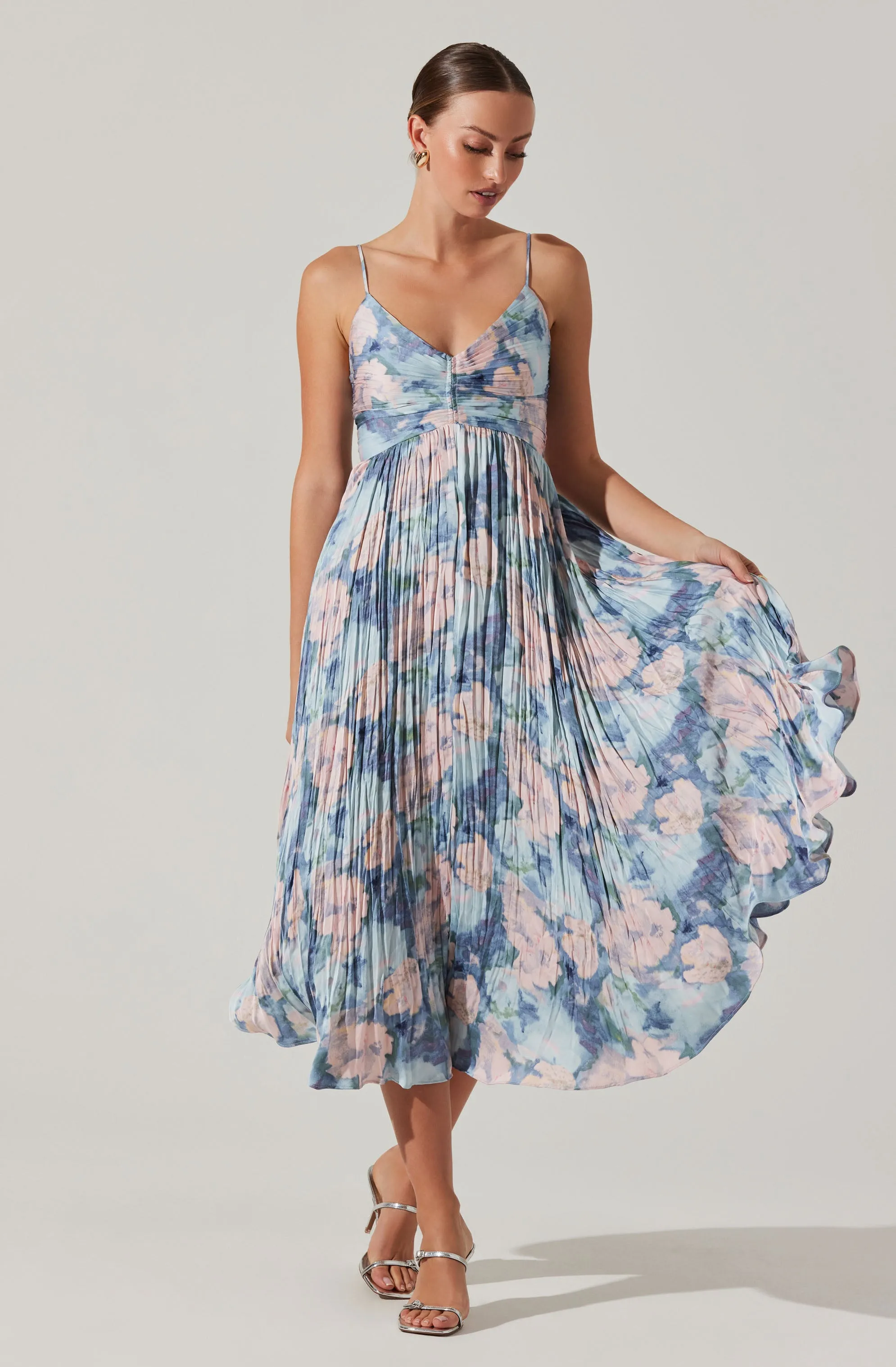 Maeve Printed Pleated Midi Dress sold by Astr product image thumbnail 3