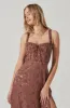 Elsie Floral Jacquard Smocked Midi Dress sold by Astr
