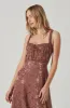Elsie Floral Jacquard Smocked Midi Dress sold by Astr