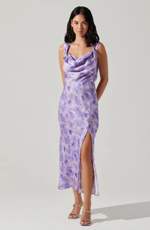 Elin Cowl Neck Midi Dress sold by Astr