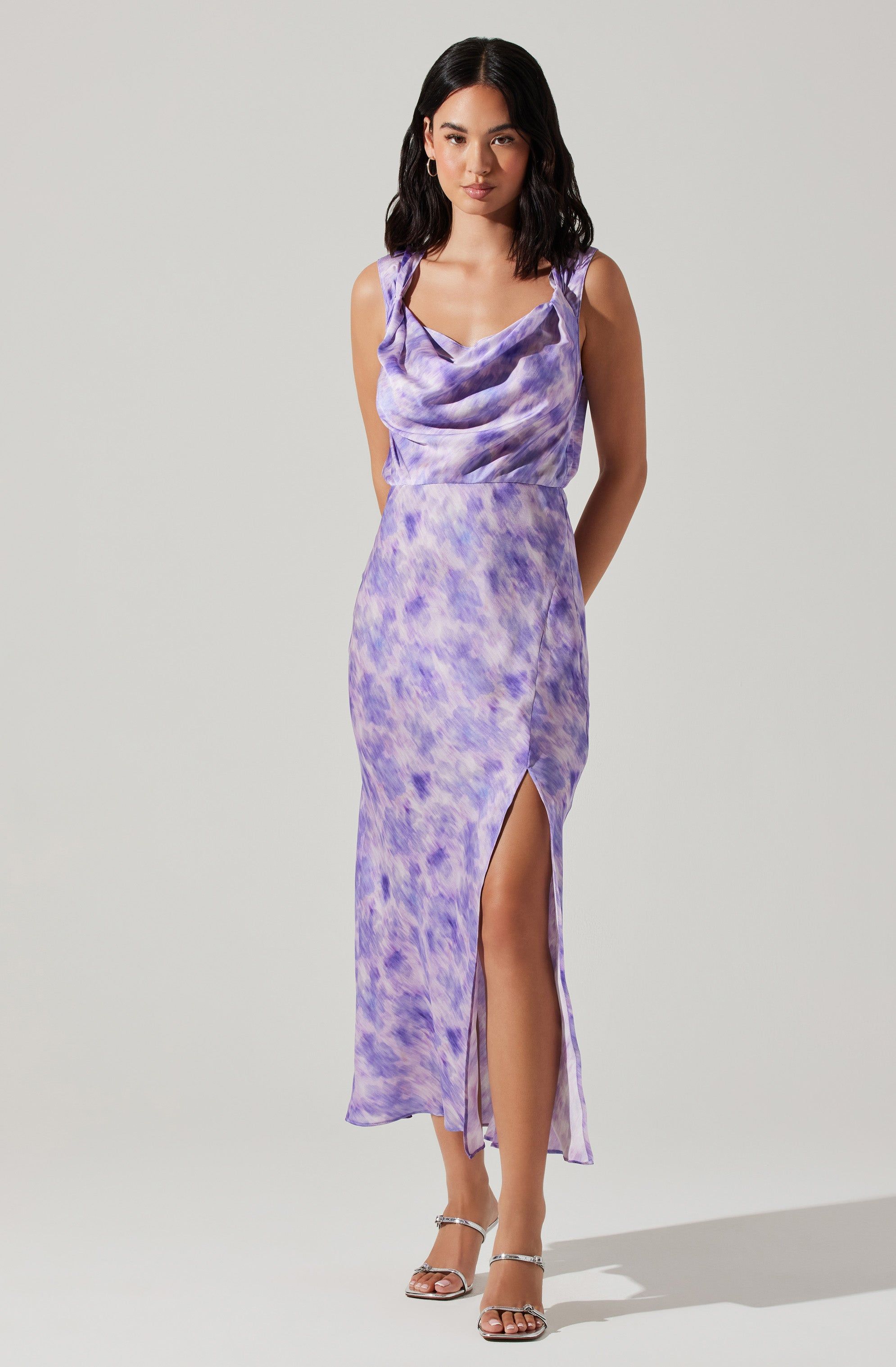 Elin Cowl Neck Midi Dress sold by Astr
