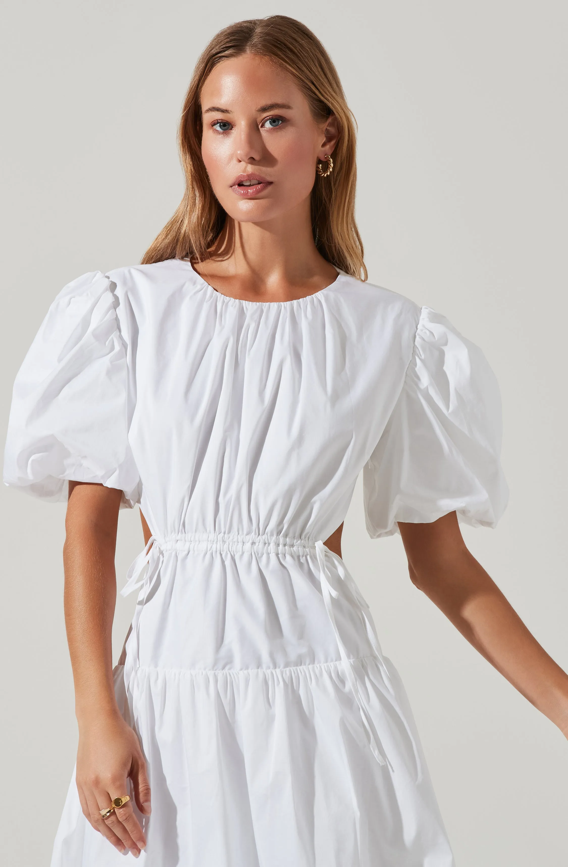 Shelby Puff Sleeve Open Back Maxi Dress sold by Astr product image thumbnail 3