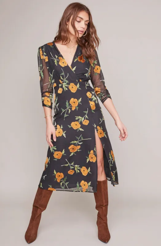 Joni Floral Midi Dress sold by Astr
