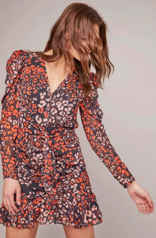 Mimi Leopard Mini Dress sold by Astr