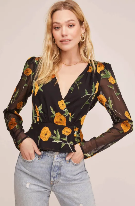 Iris Floral Print Top sold by Astr