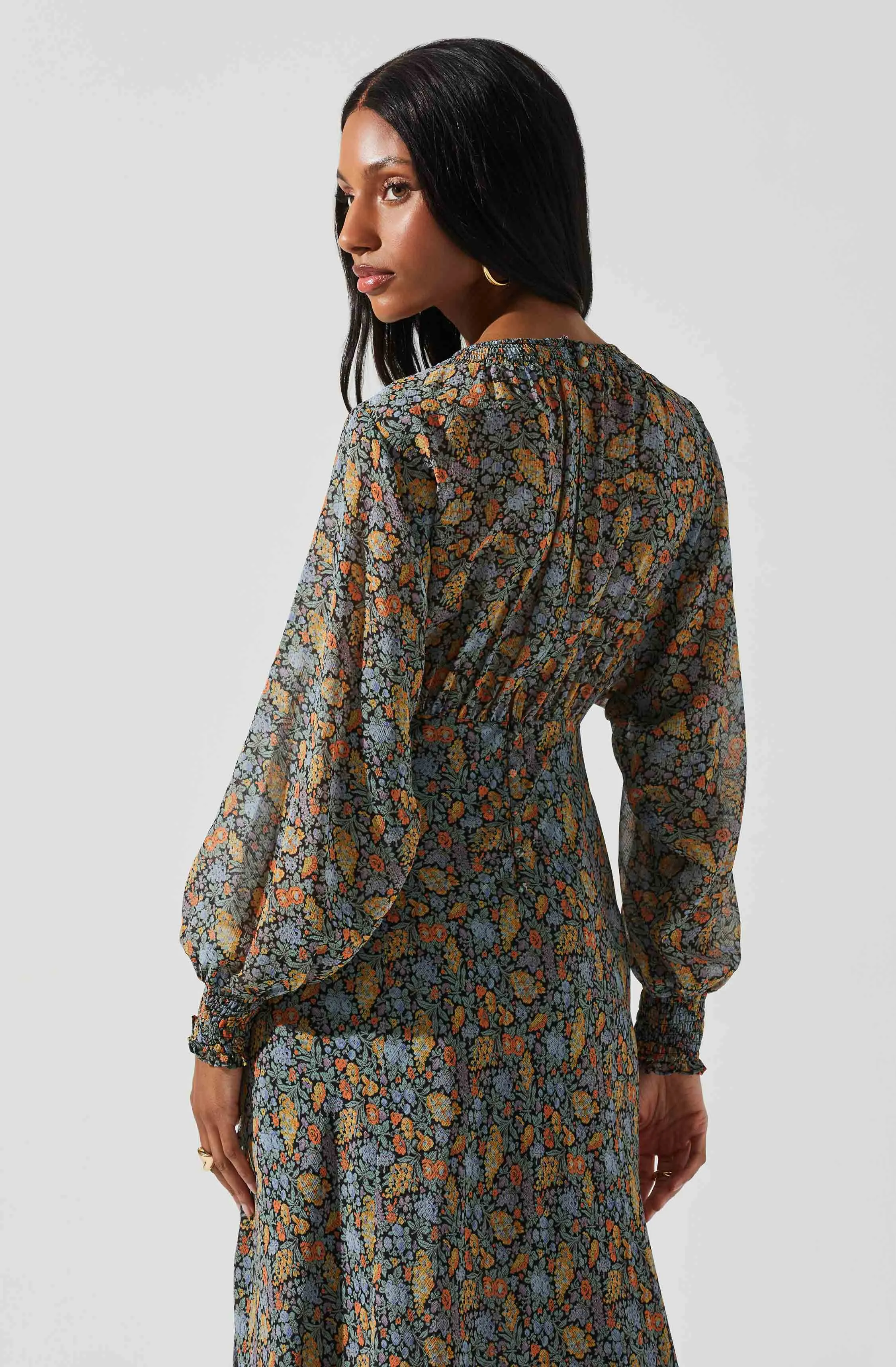 Jenna Dolman Sleeve Floral Maxi Dress sold by Astr product image thumbnail 5