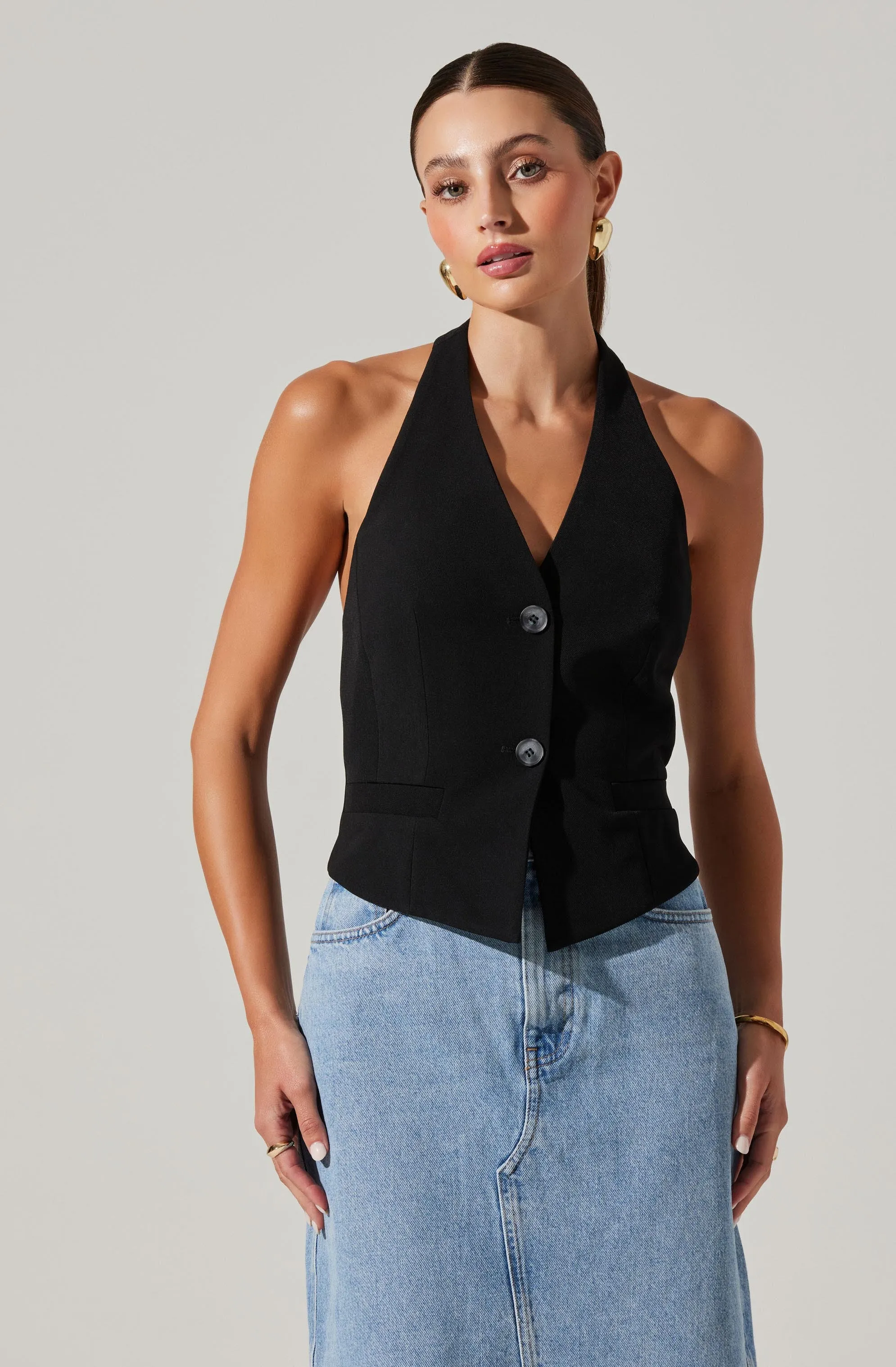 Tatum Halter Neck Vest sold by Astr product image thumbnail 3