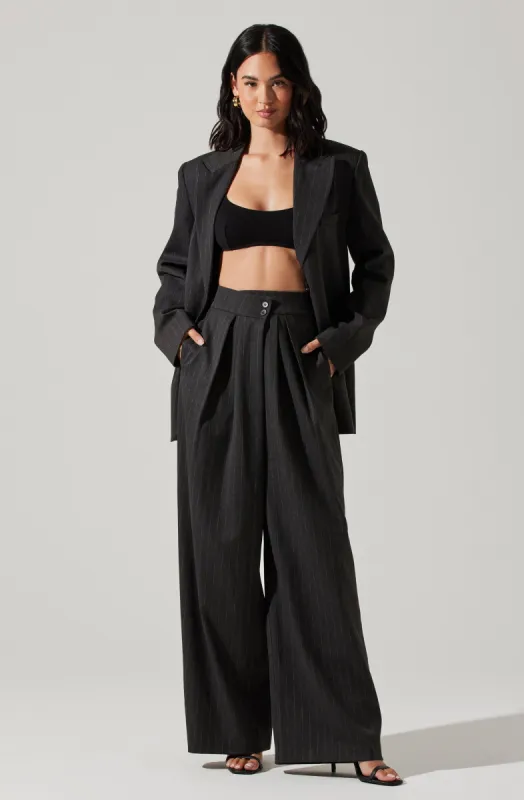 Boyfriend Pleated Criss-Cross Waist Pants sold by Astr