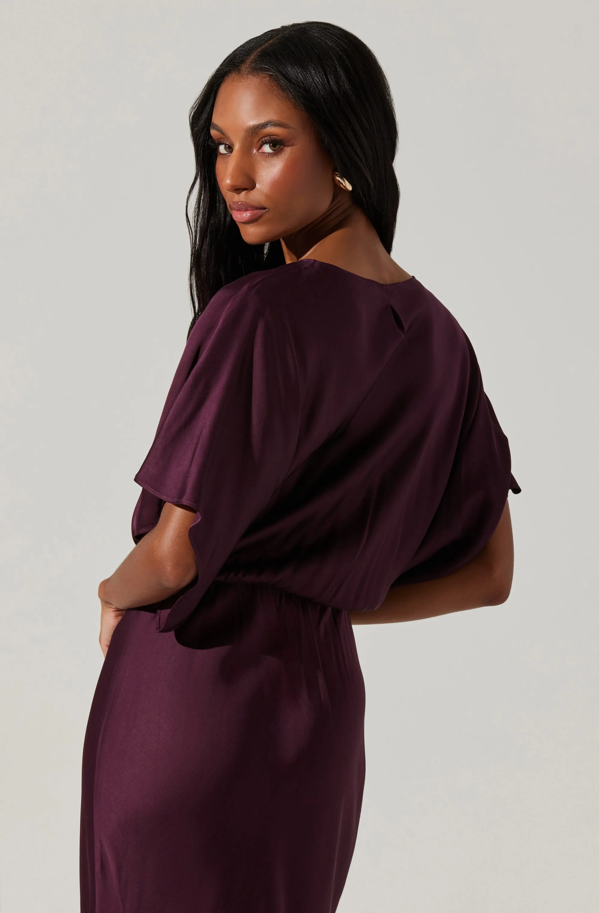 Angelle Satin Dolman Maxi Dress sold by Astr product image thumbnail 4