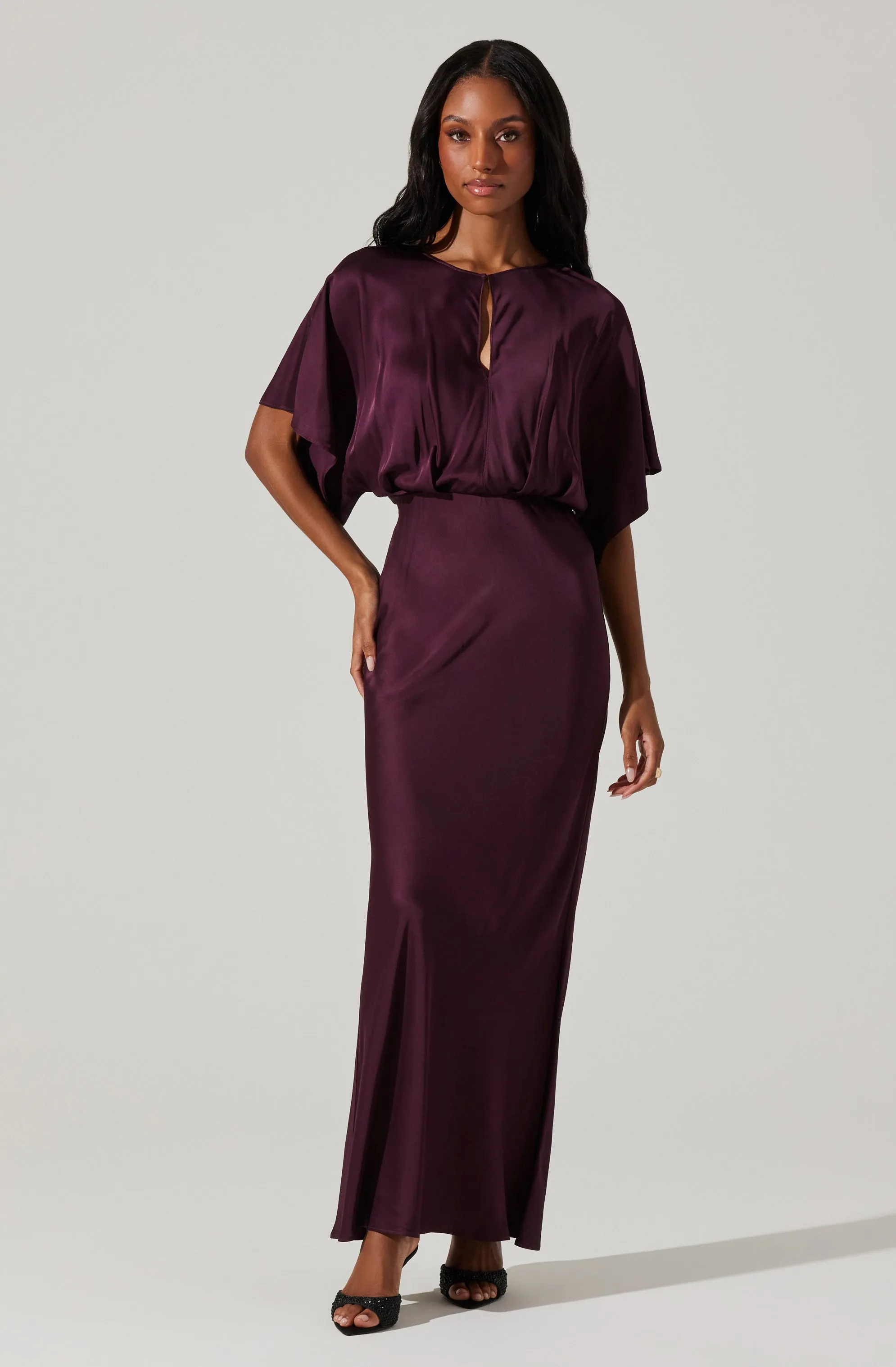 Angelle Satin Dolman Maxi Dress sold by Astr product image thumbnail 3