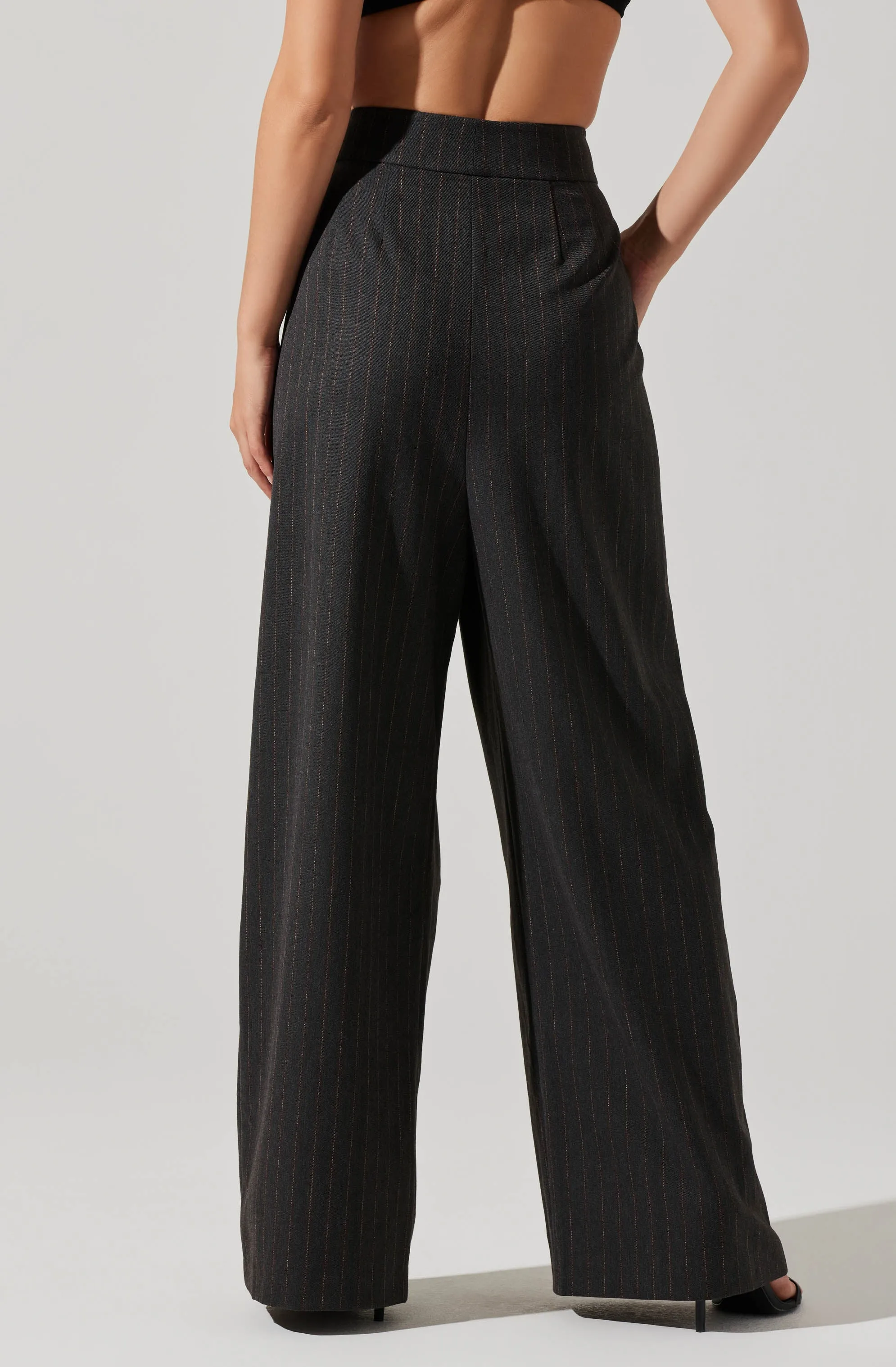 Boyfriend Pleated Criss-Cross Waist Pants sold by Astr product image thumbnail 4