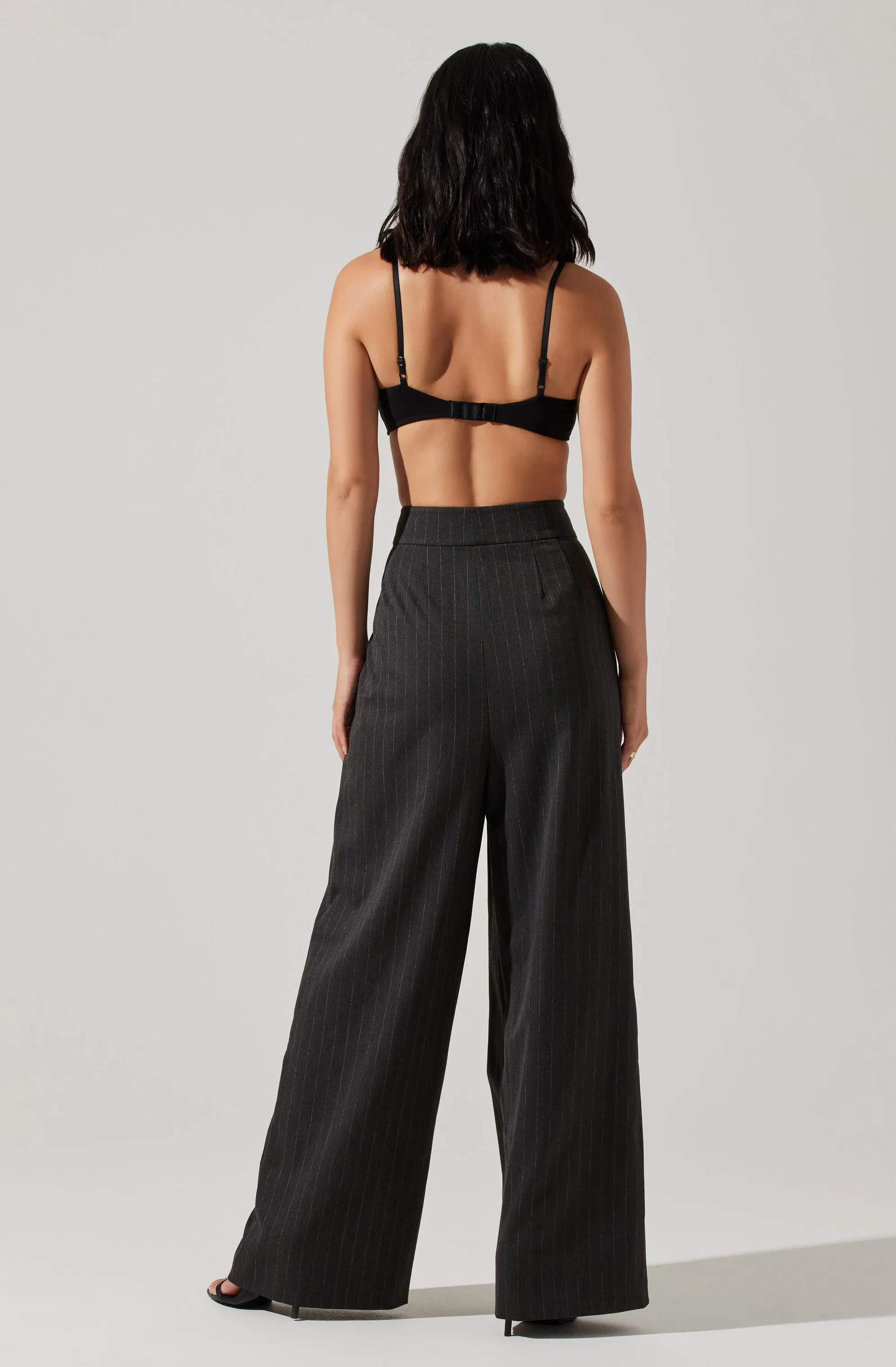 Boyfriend Pleated Criss-Cross Waist Pants sold by Astr product image thumbnail 5