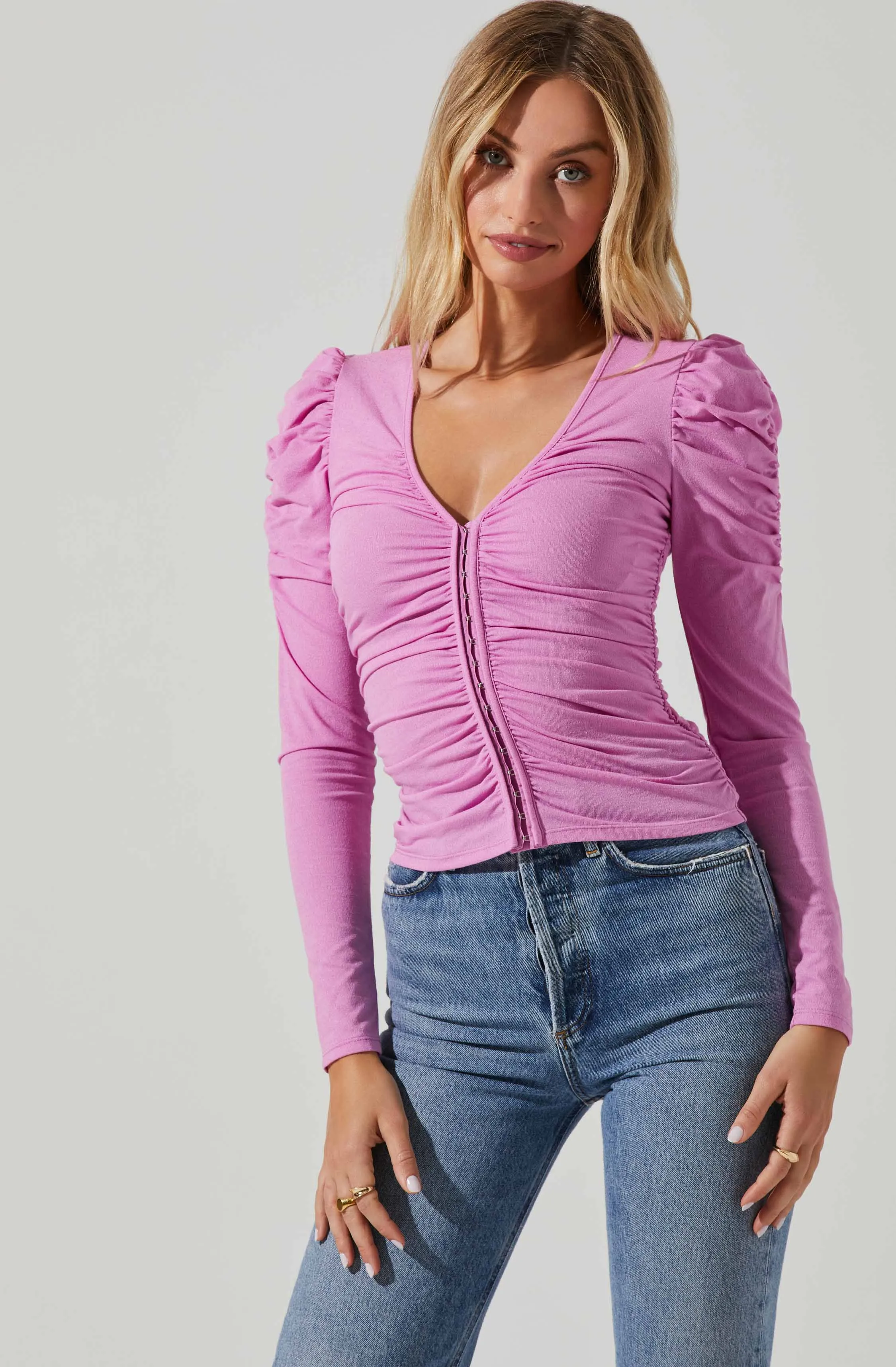 Encino Ruched Long Sleeve Top sold by Astr product image thumbnail 3