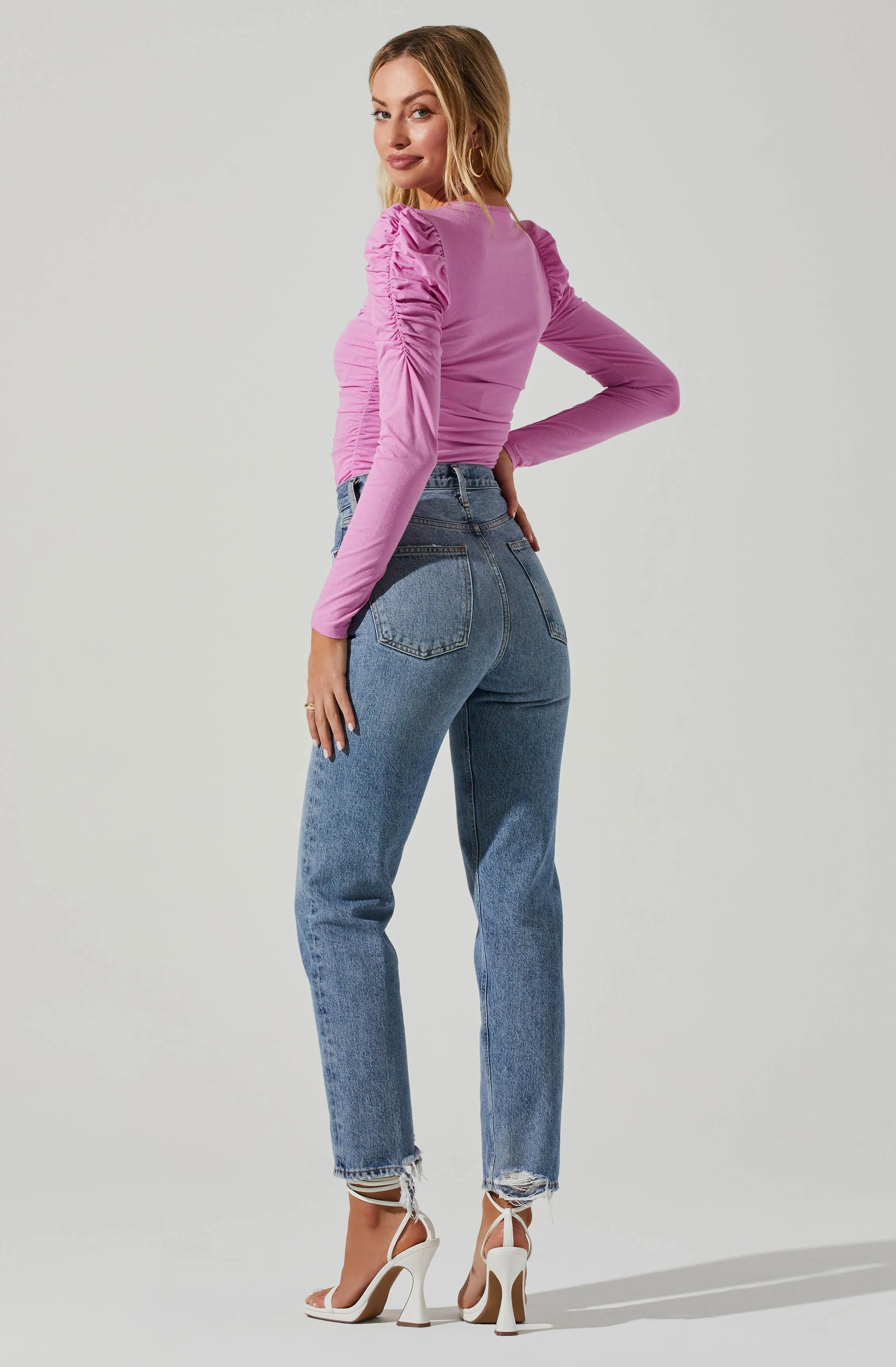 Encino Ruched Long Sleeve Top sold by Astr product image thumbnail 5