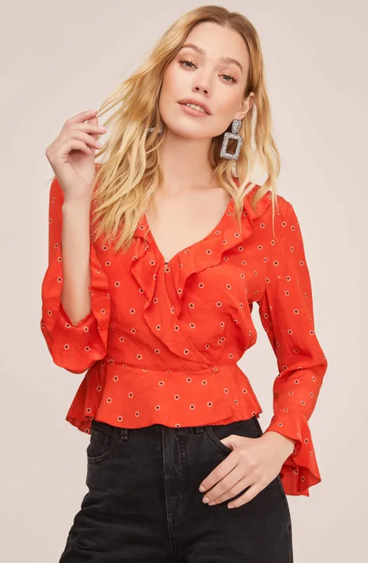 Louisa Floral Top sold by Astr