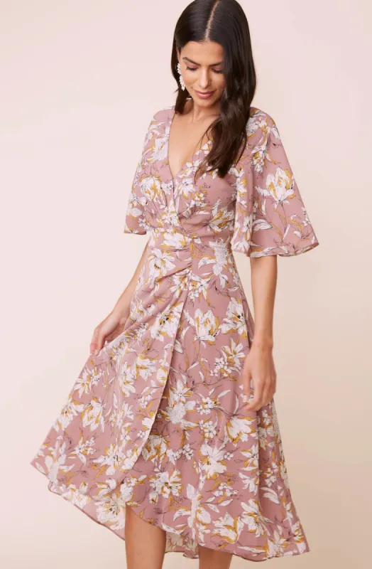 Delaney Floral Midi Dress sold by Astr