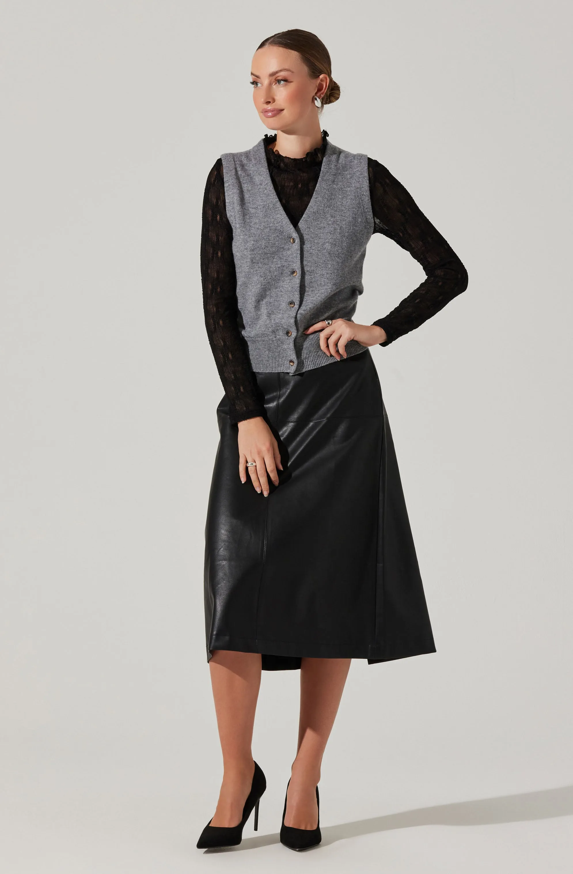 Colleen Mock Neck Lace Top sold by Astr product image thumbnail 3