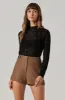 Colleen Mock Neck Lace Top sold by Astr