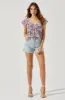 Flutter Sleeve Flowy Floral Top sold by Astr
