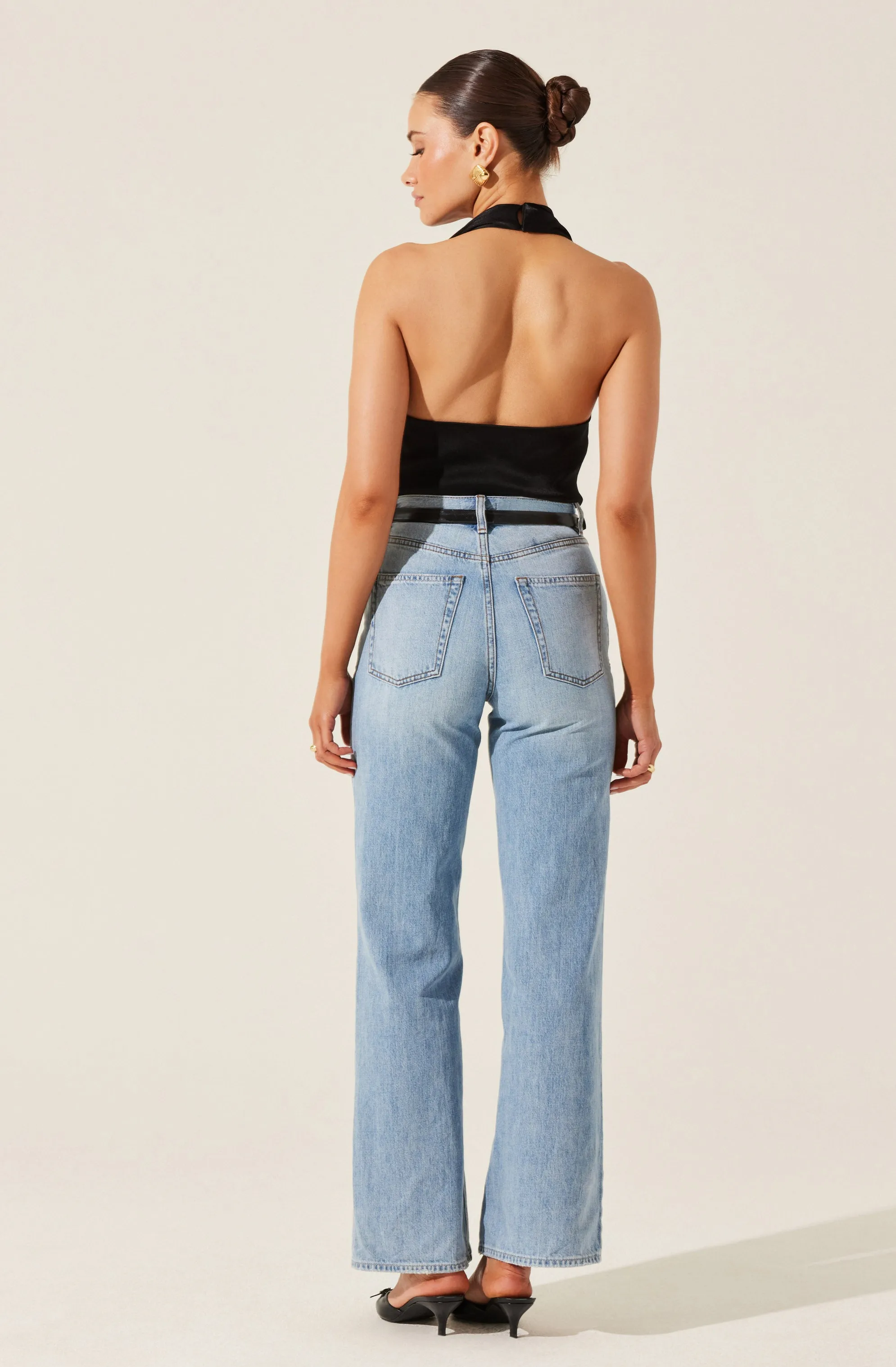 Draped Crossover Halter Top sold by Astr product image thumbnail 4