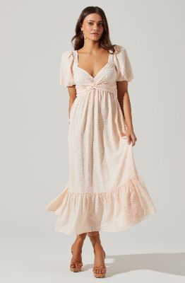 Twist Bust Tie Back Midi Dress sold by Astr