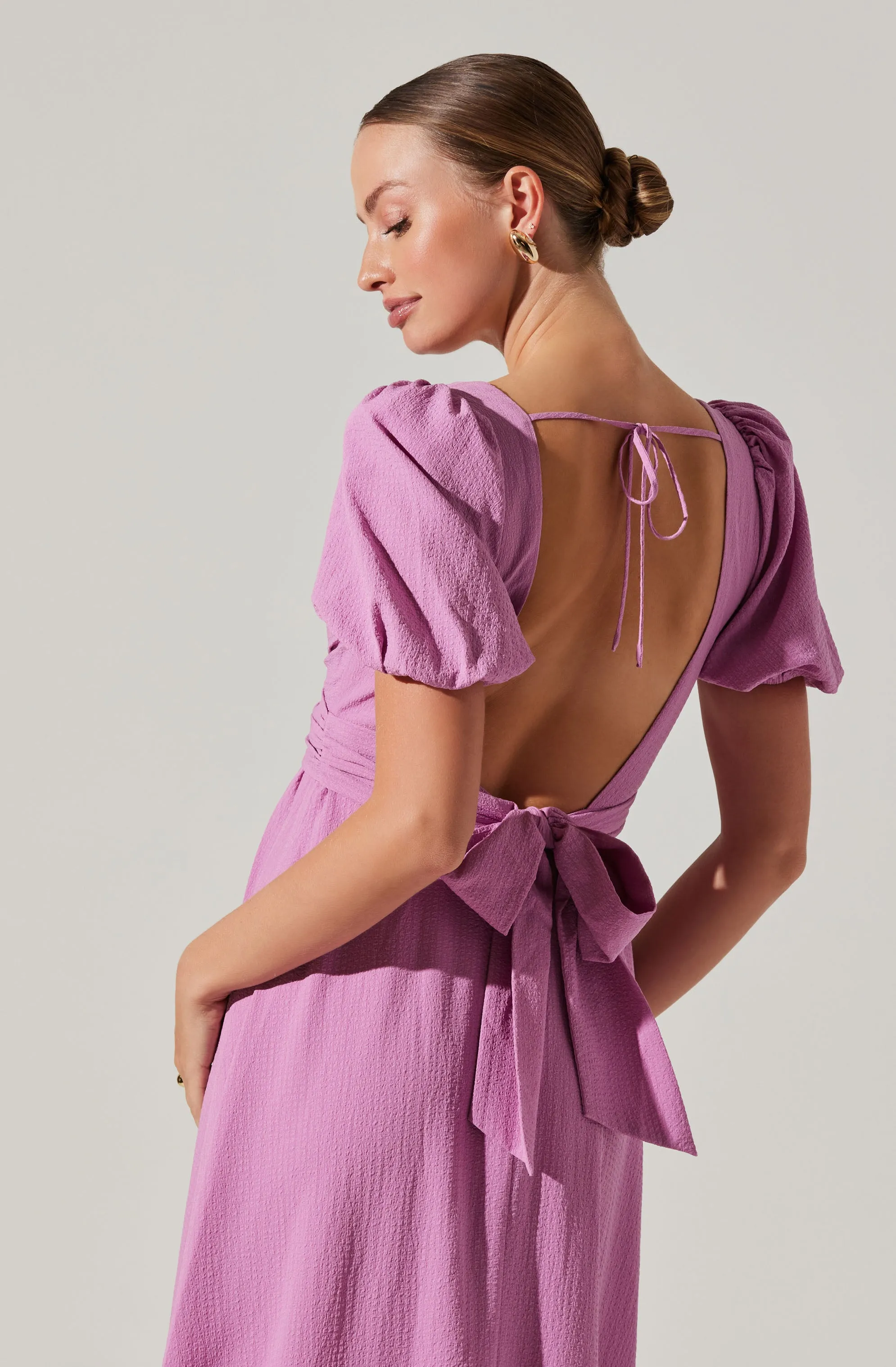 Twist Bust Tie Back Midi Dress sold by Astr product image thumbnail 5