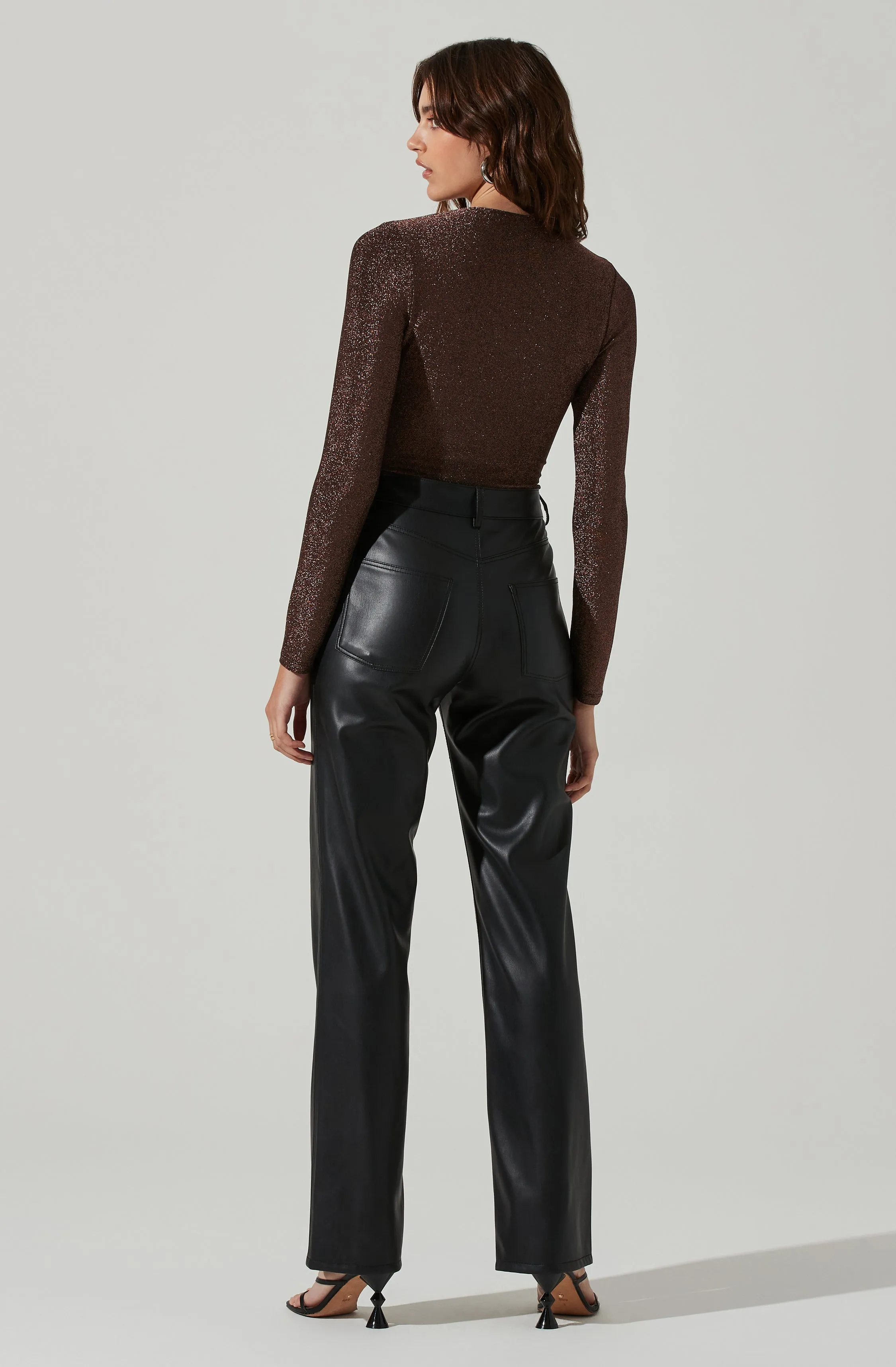 Lace Up Front Long Sleeve Bodysuit sold by Astr product image thumbnail 5