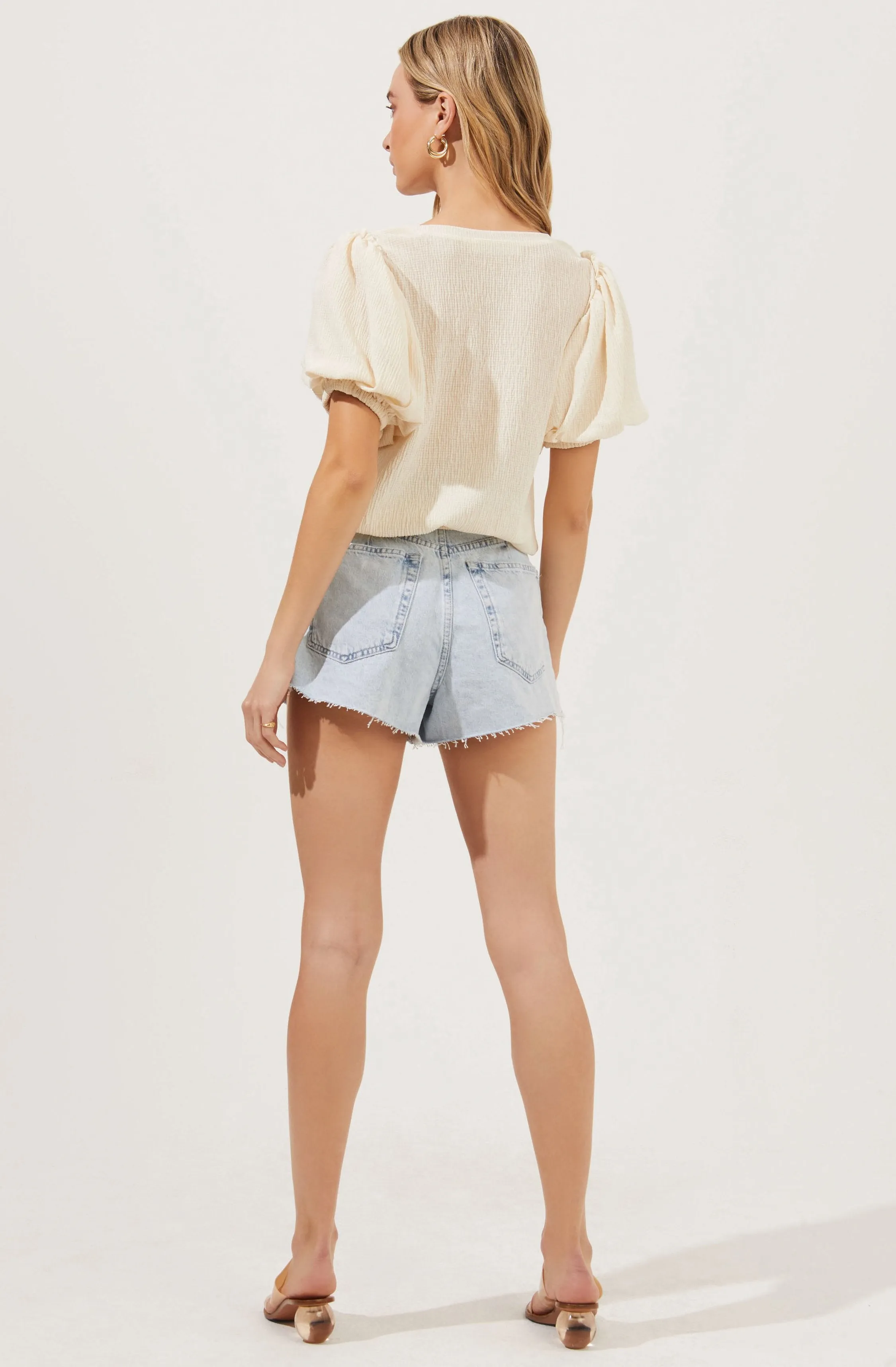 Copy of Bubble Sleeve Crew Neck Top sold by Astr product image thumbnail 2