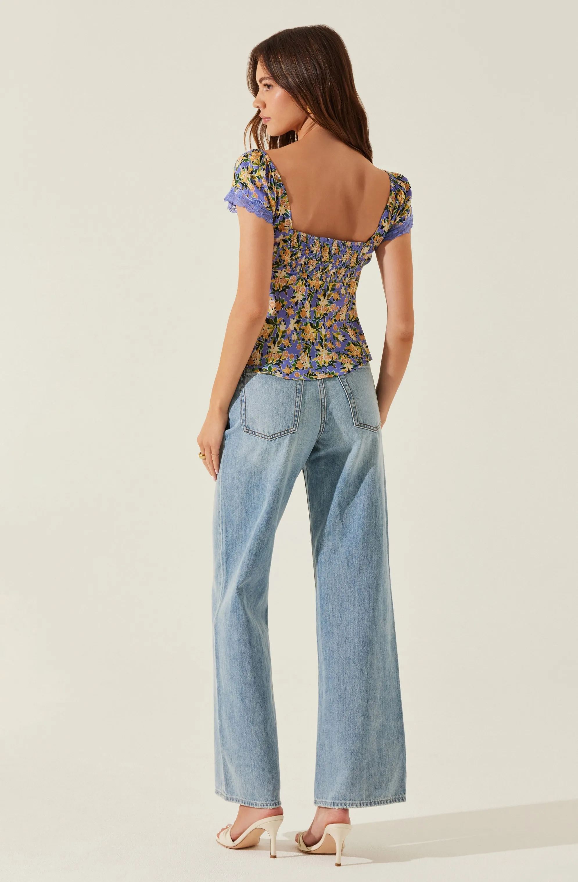 Floral Lace Trim Top sold by Astr product image thumbnail 4