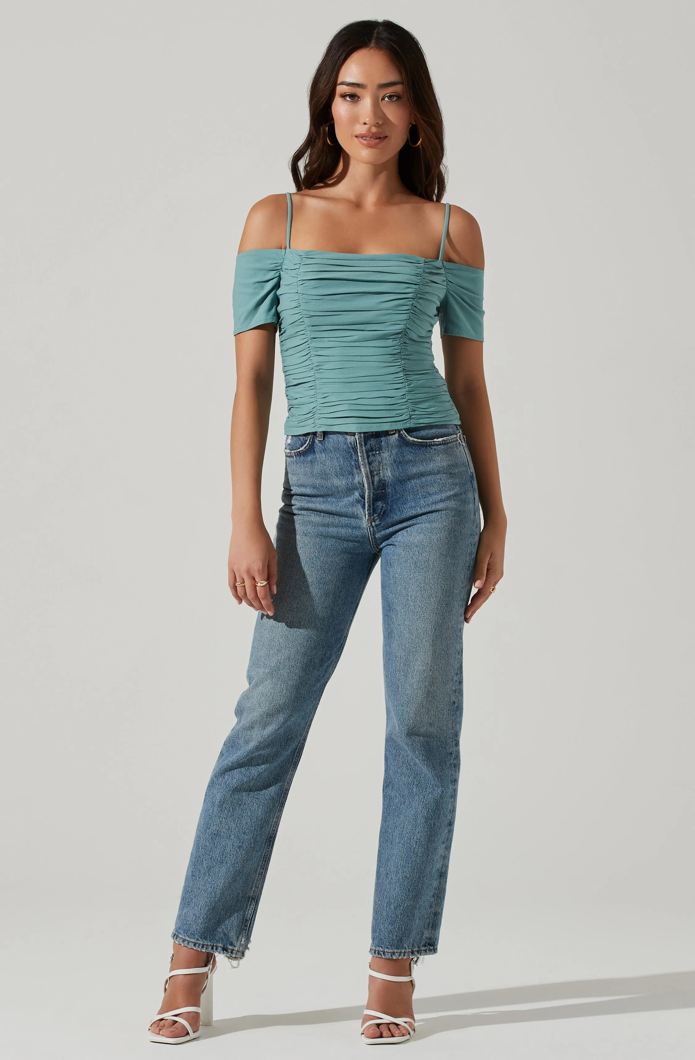Ruched Off Shoulder Top sold by Astr product image thumbnail 2