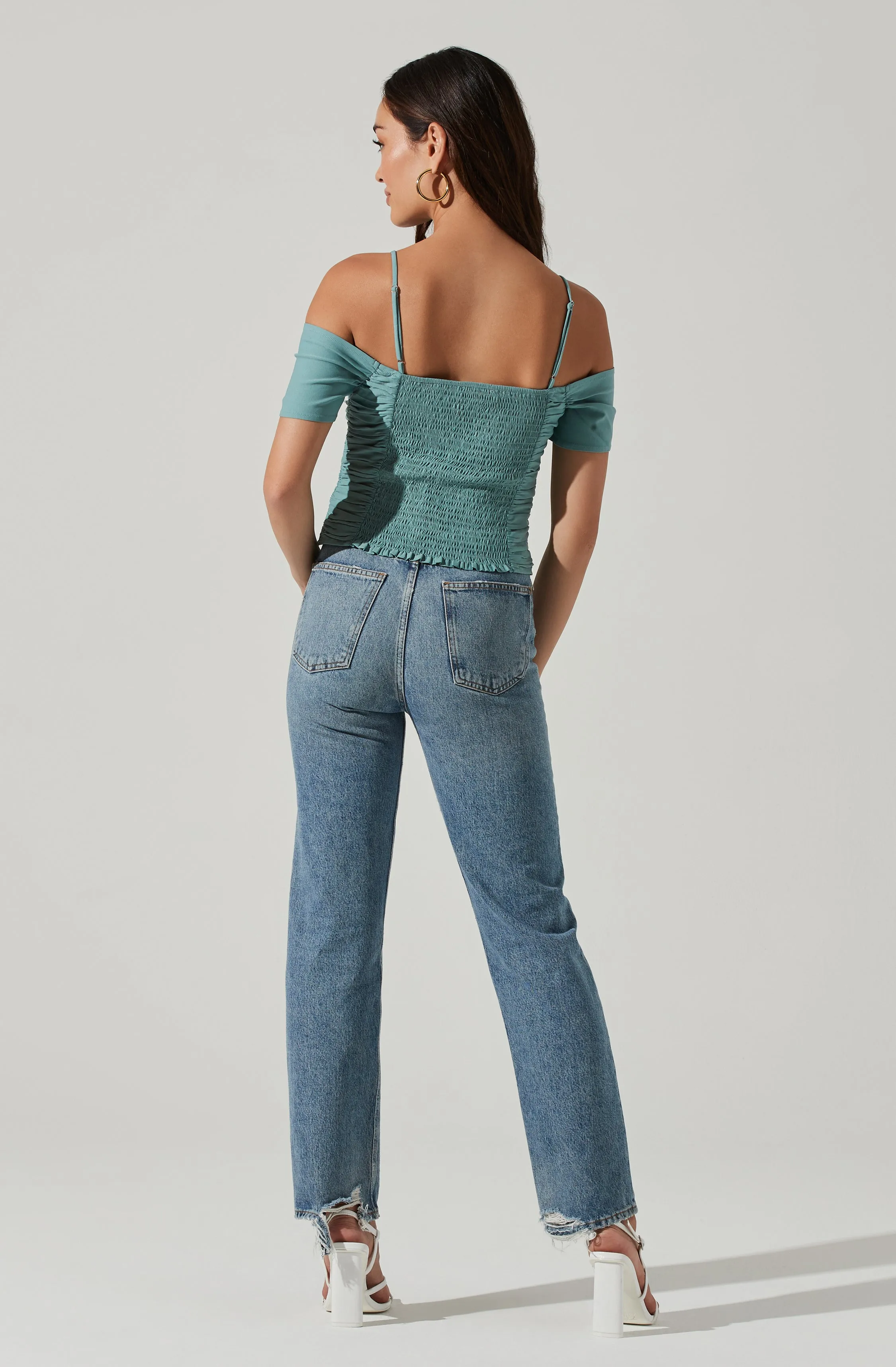 Ruched Off Shoulder Top sold by Astr product image thumbnail 5