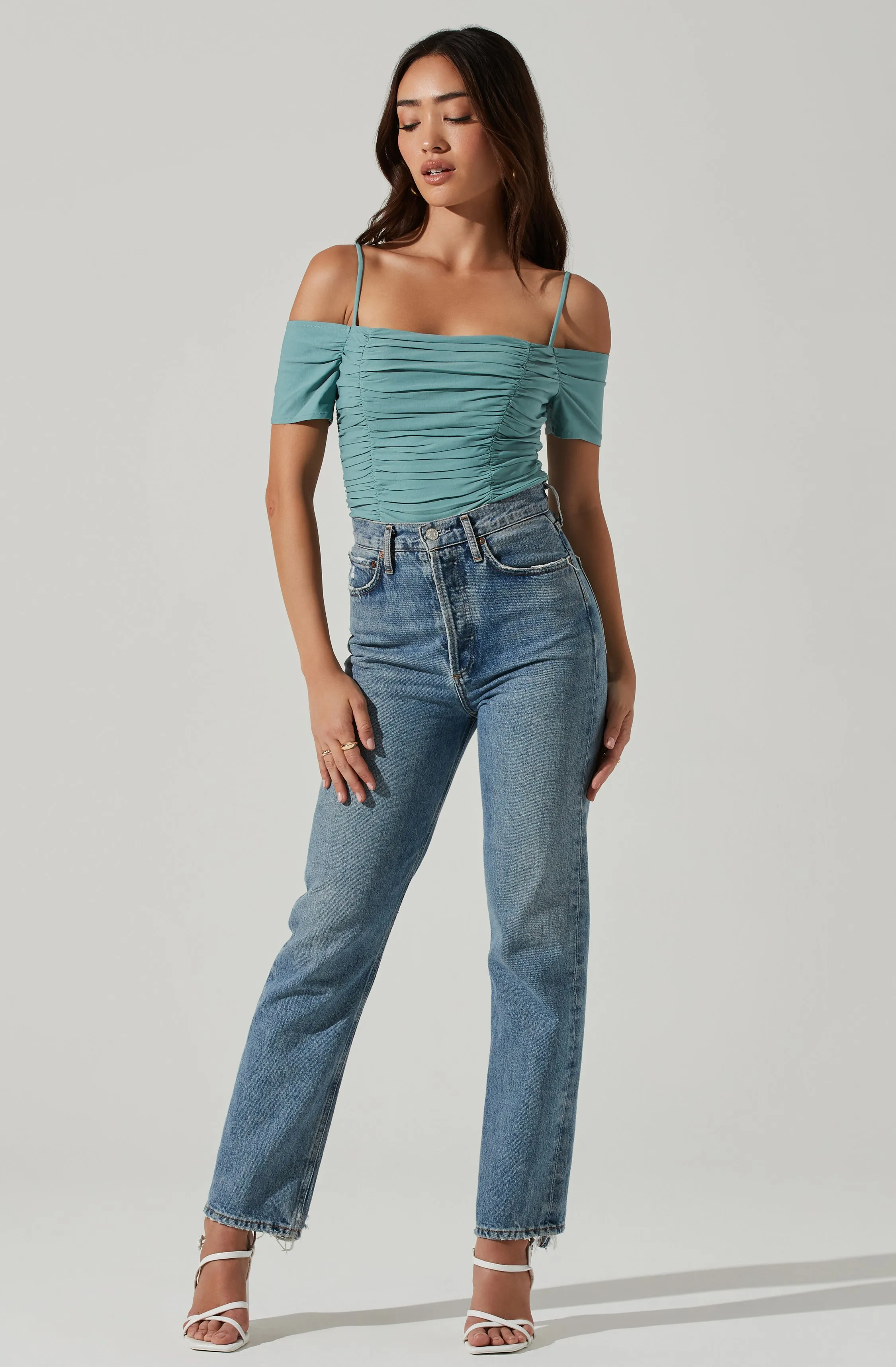 Ruched Off Shoulder Top sold by Astr product image thumbnail 4