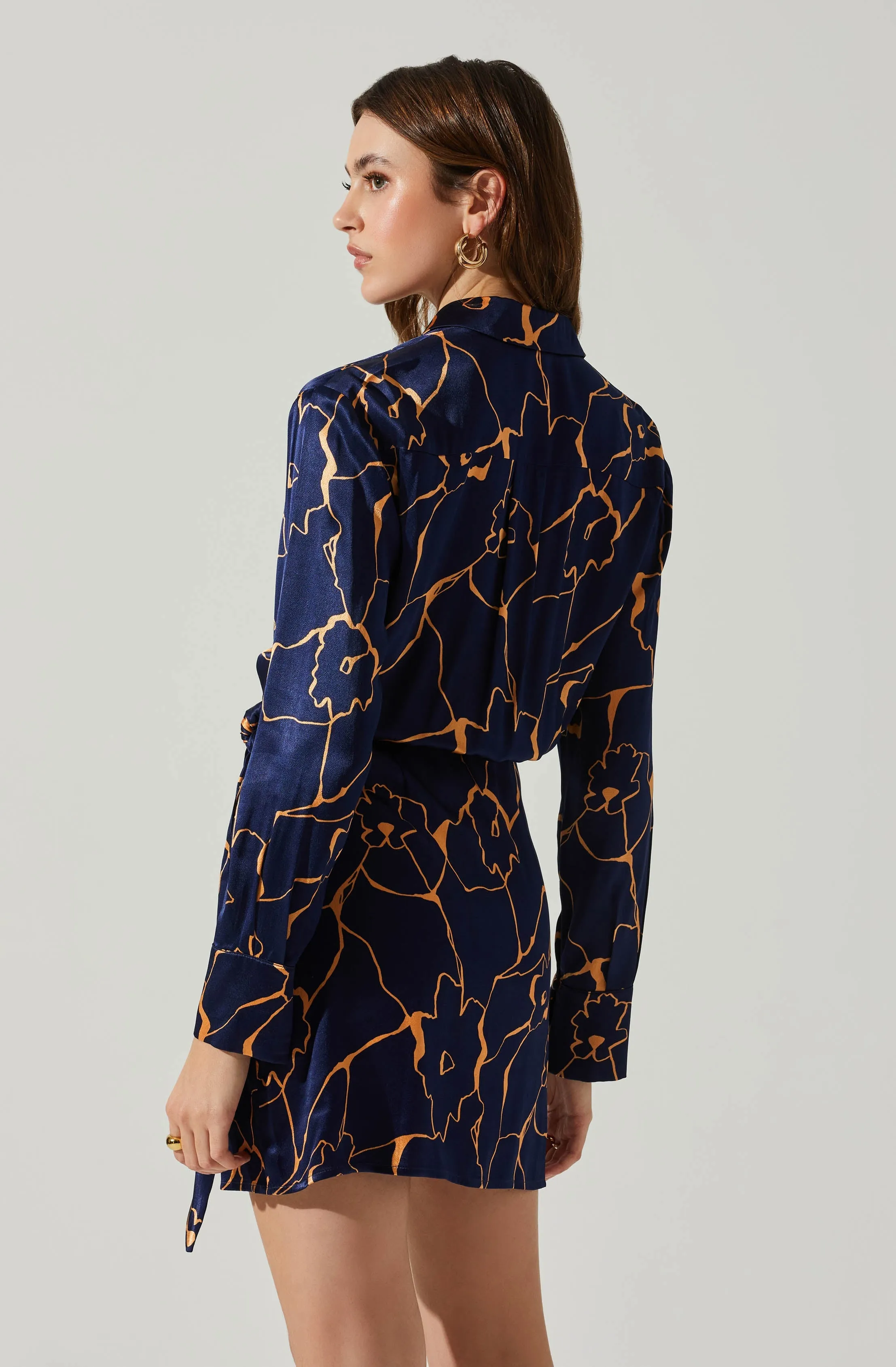 Brielle Satin Floral Mini Dress sold by Astr product image thumbnail 5