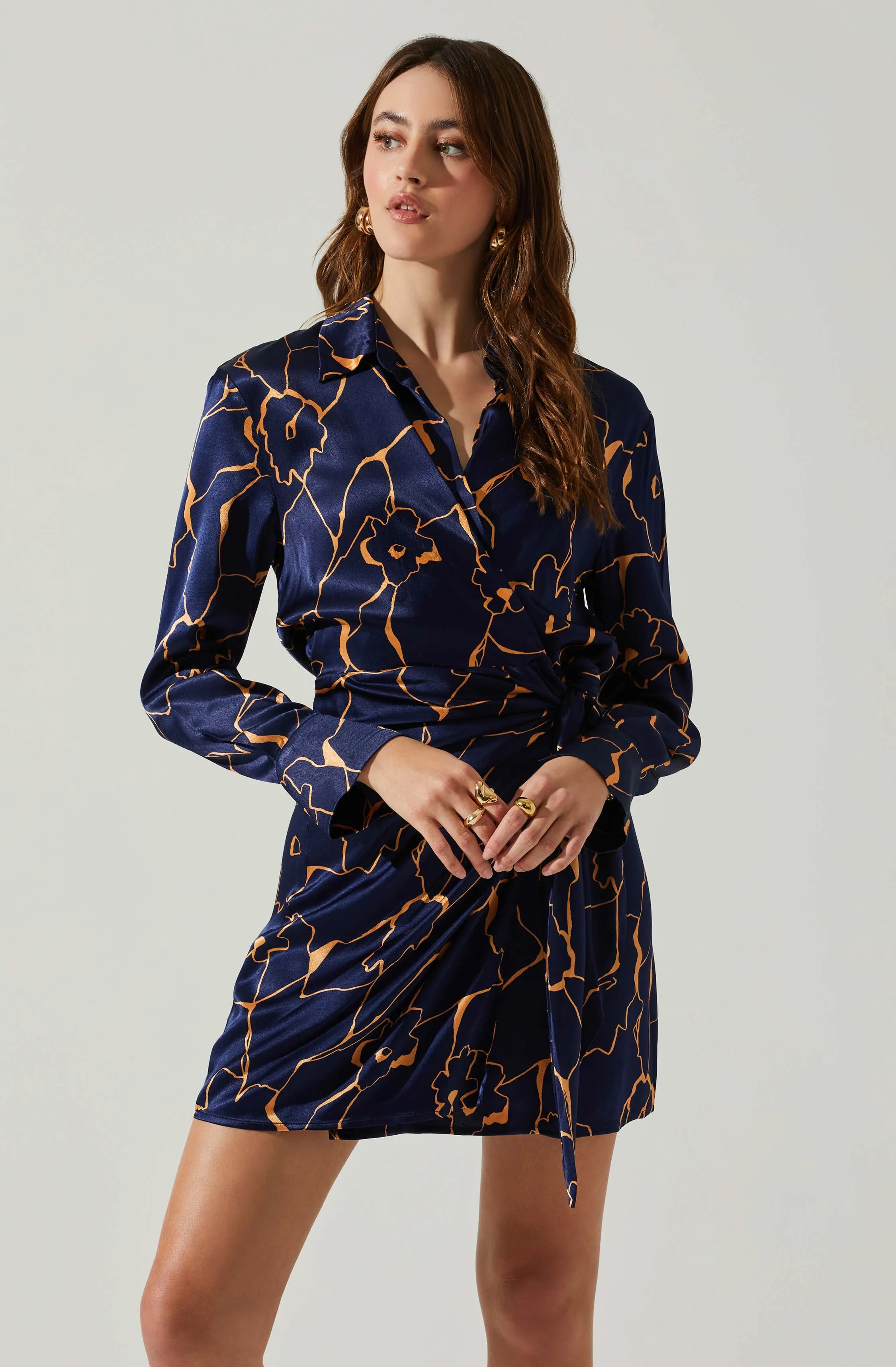 Brielle Satin Floral Mini Dress sold by Astr product image thumbnail 2