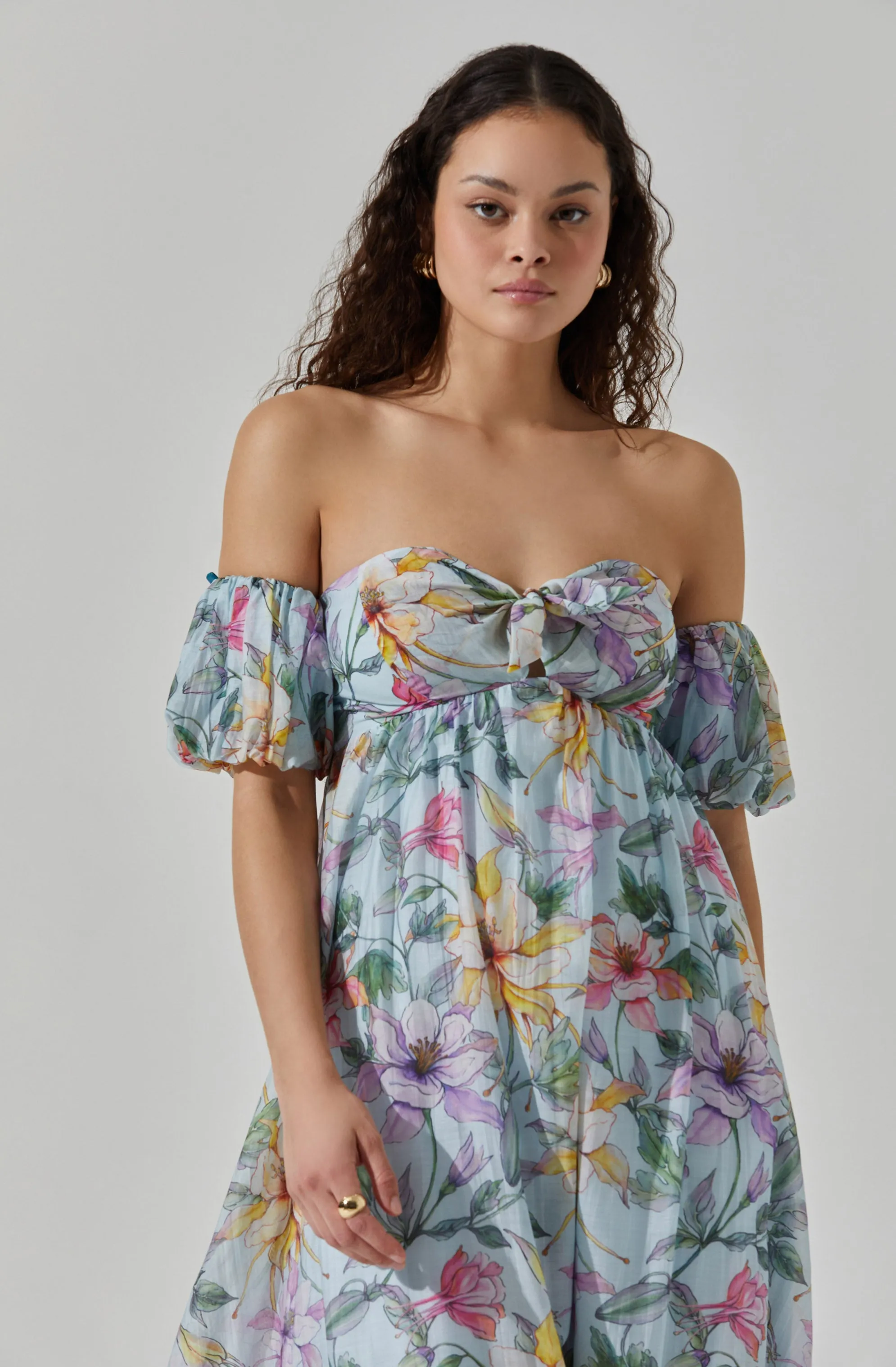 Off Shoulder Midi Dress sold by Astr product image thumbnail 2