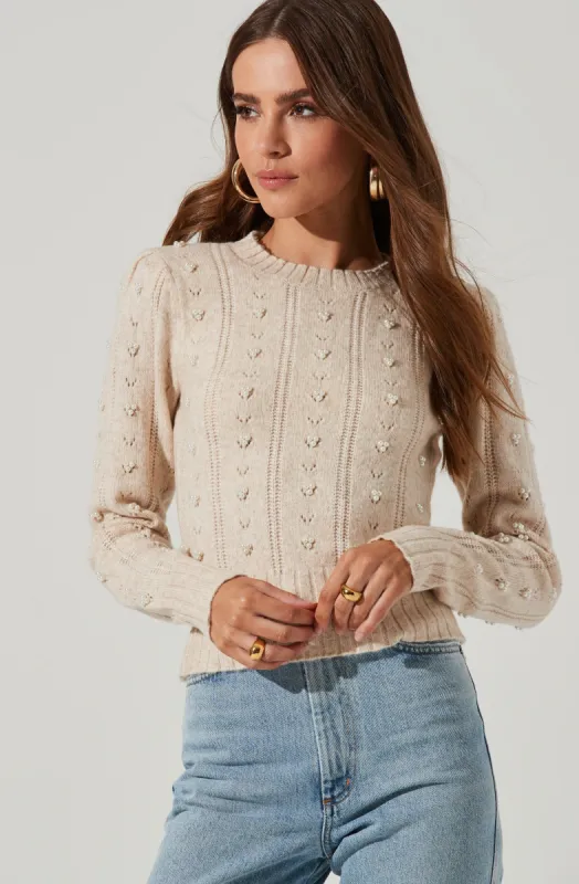 Long Sleeve Pearl Sweater sold by Astr