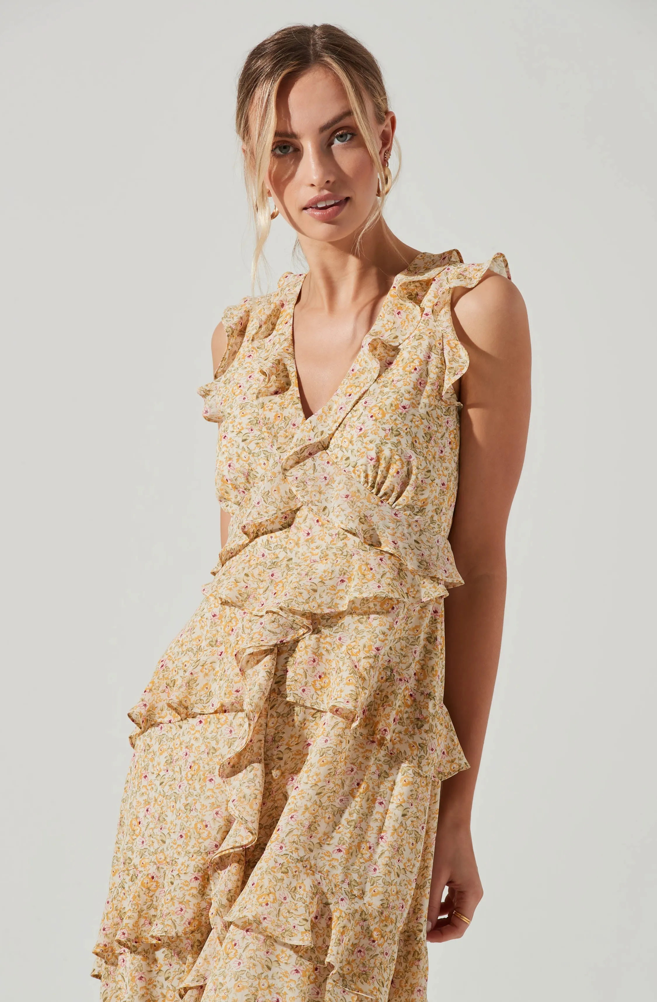 Allie Floral Ruffle Maxi Dress sold by Astr product image thumbnail 4