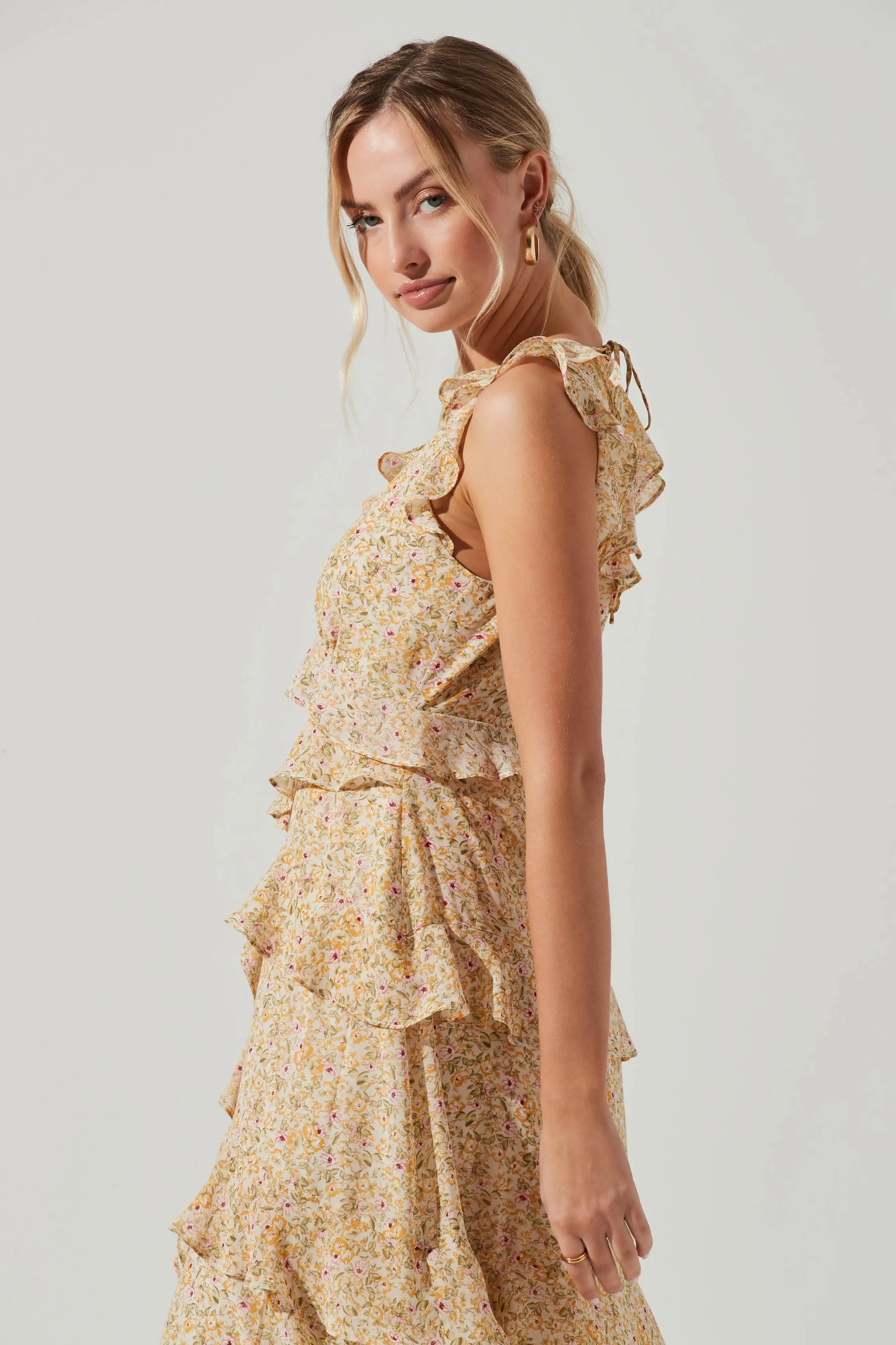 Allie Floral Ruffle Maxi Dress sold by Astr product image thumbnail 5