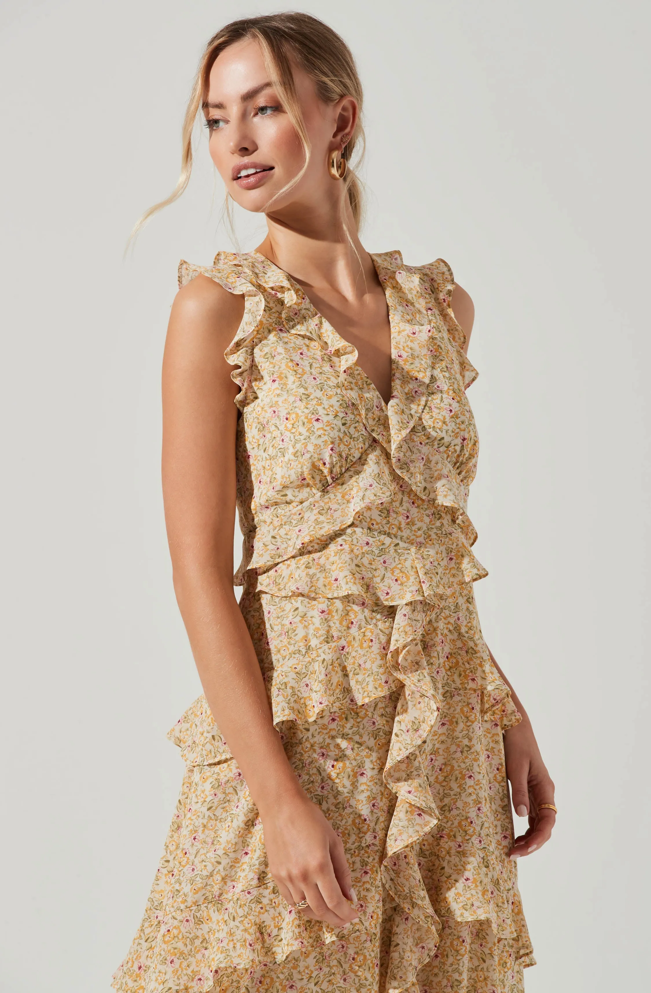 Allie Floral Ruffle Maxi Dress sold by Astr product image thumbnail 2