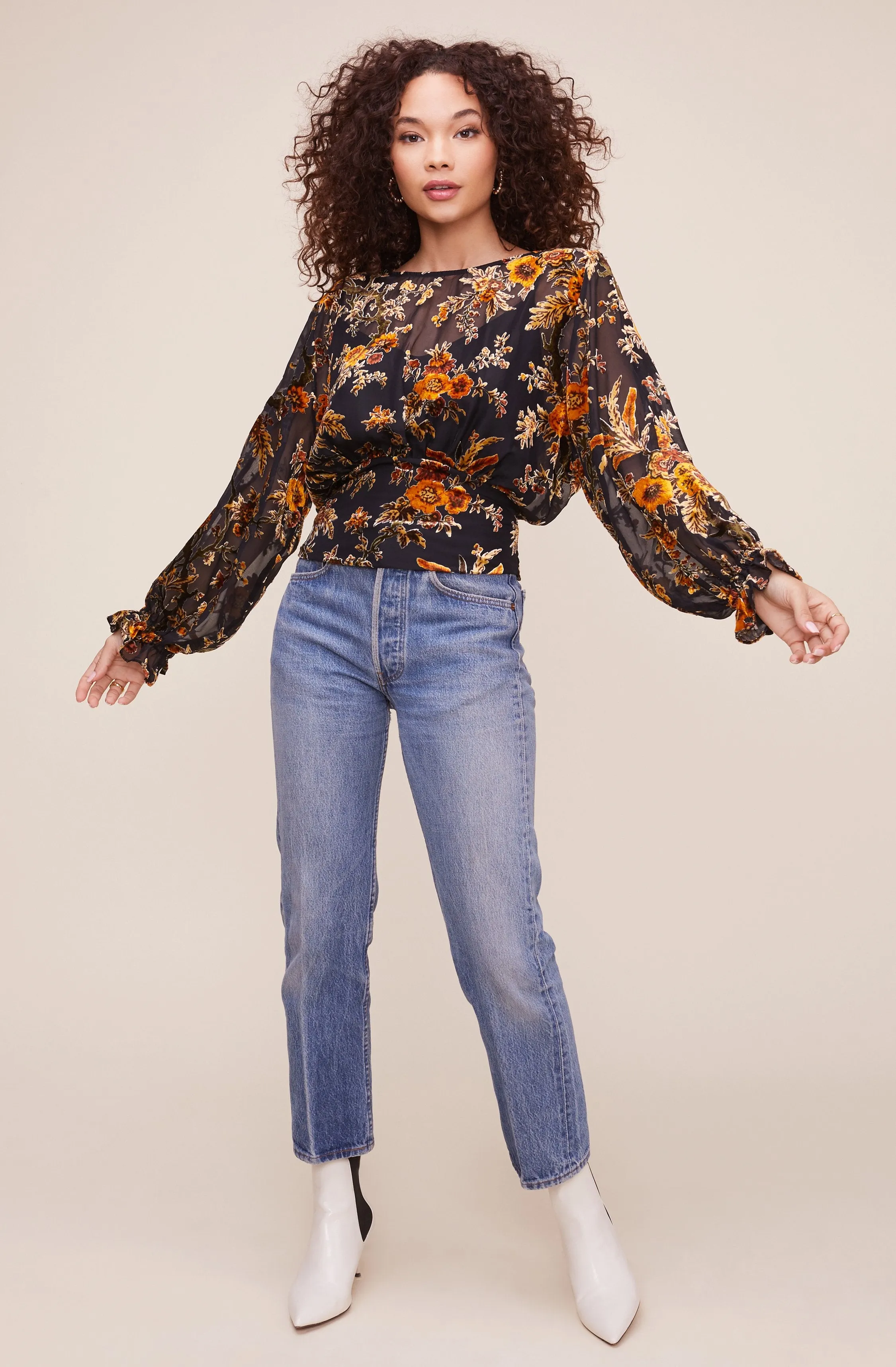 Nora Floral Top sold by Astr product image thumbnail 3