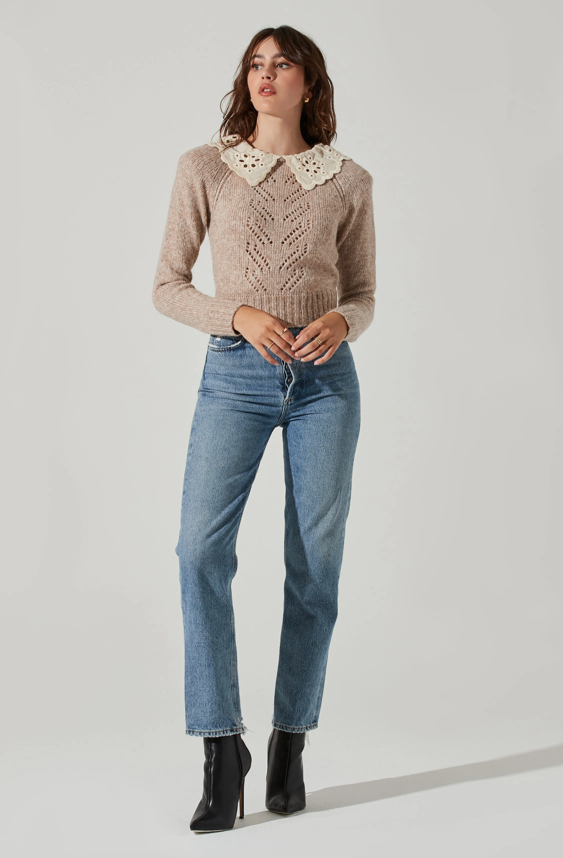 Embroidered Collar Sweater sold by Astr product image thumbnail 2