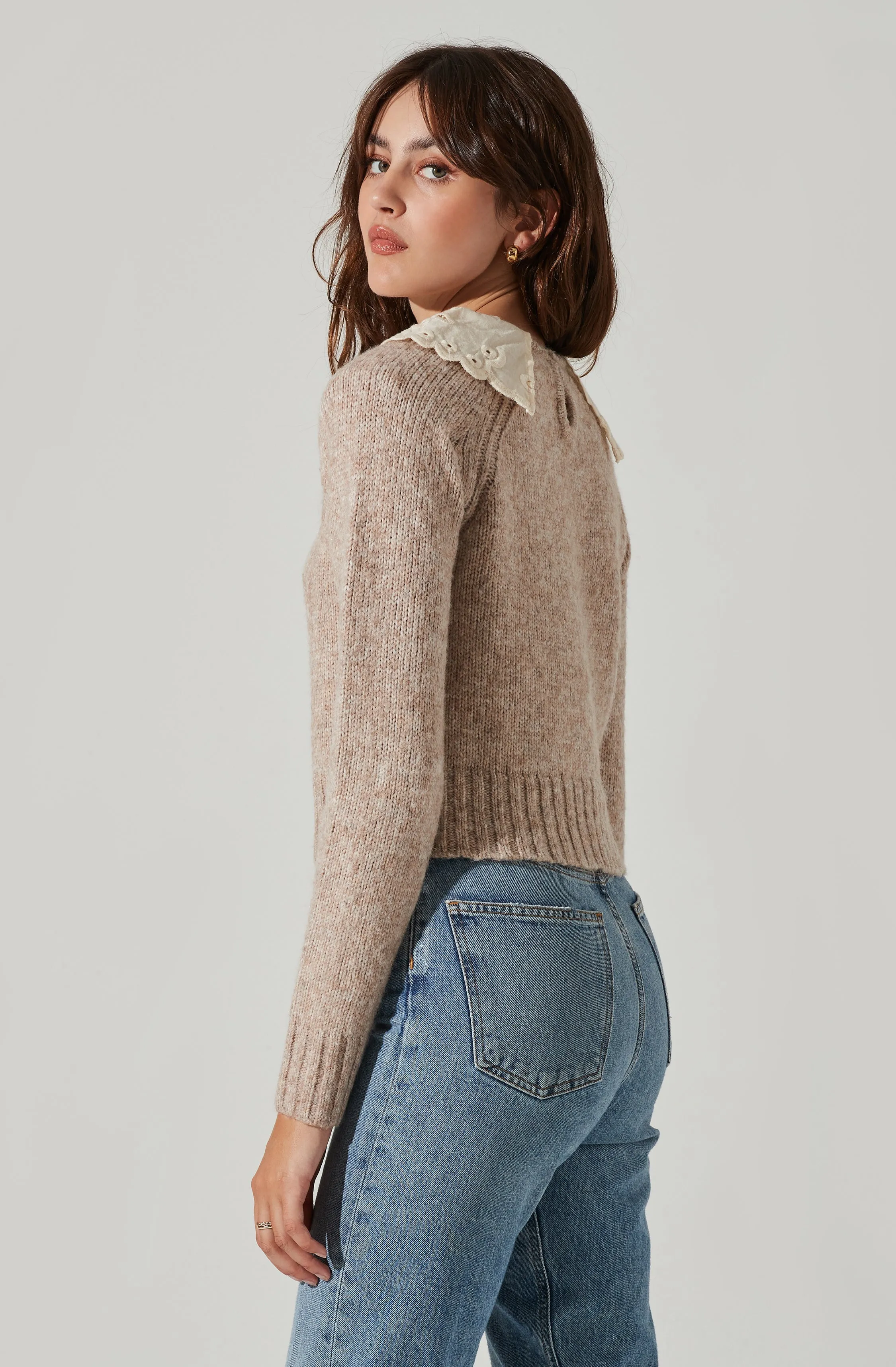 Embroidered Collar Sweater sold by Astr product image thumbnail 4