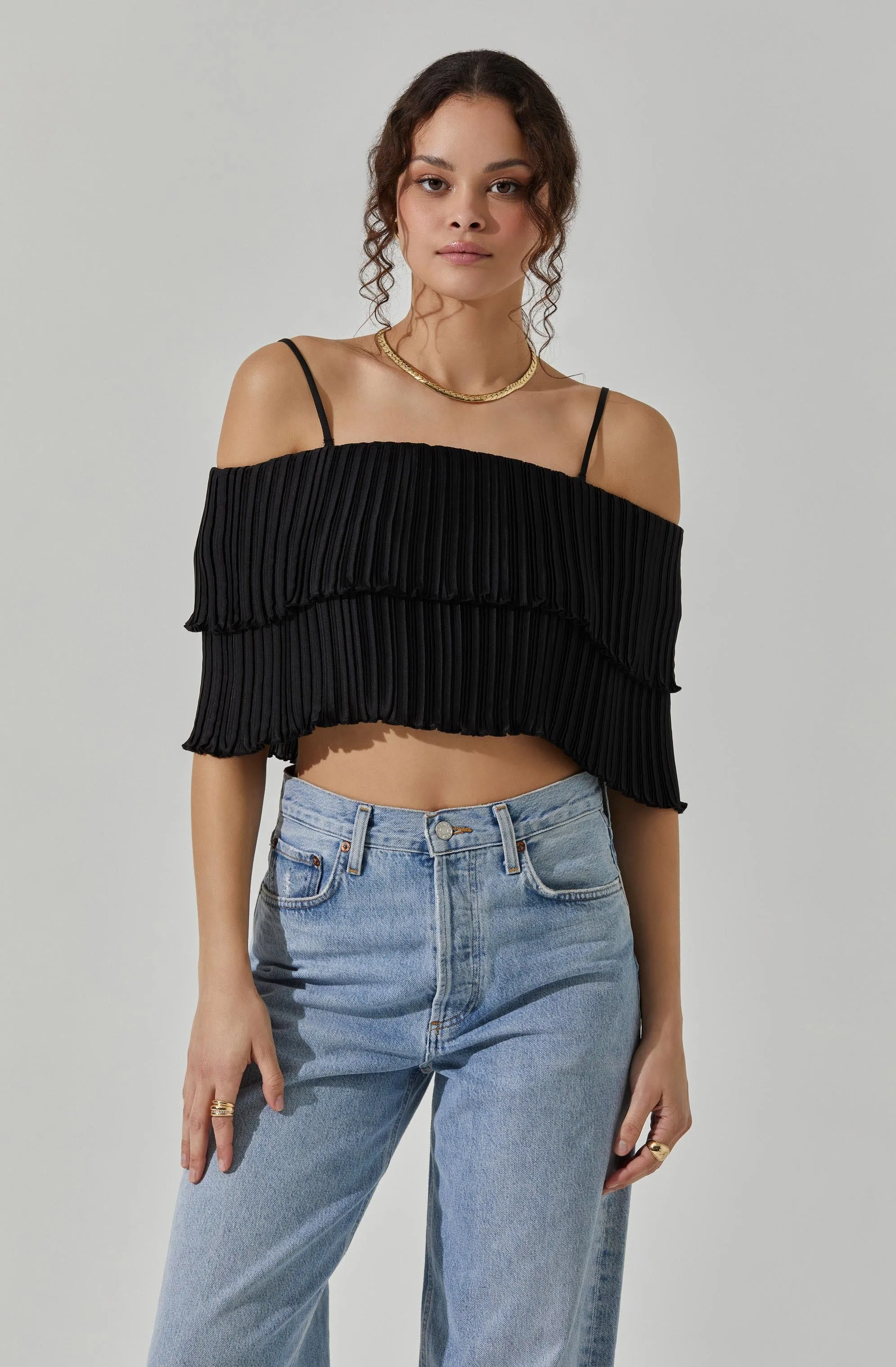 Pleated Tier Top sold by Astr