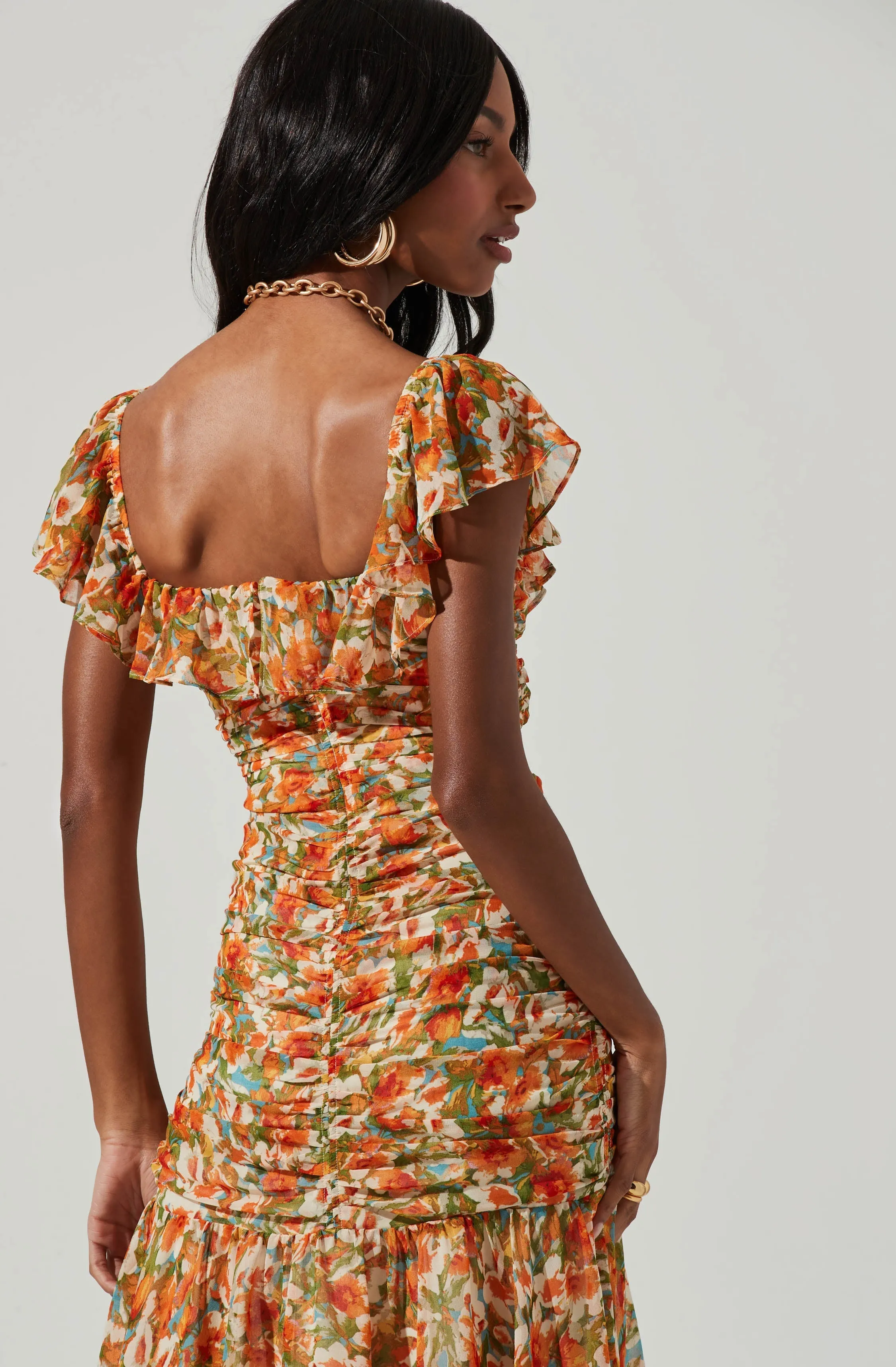 Devereaux Cutout Floral Midi Dress sold by Astr product image thumbnail 4