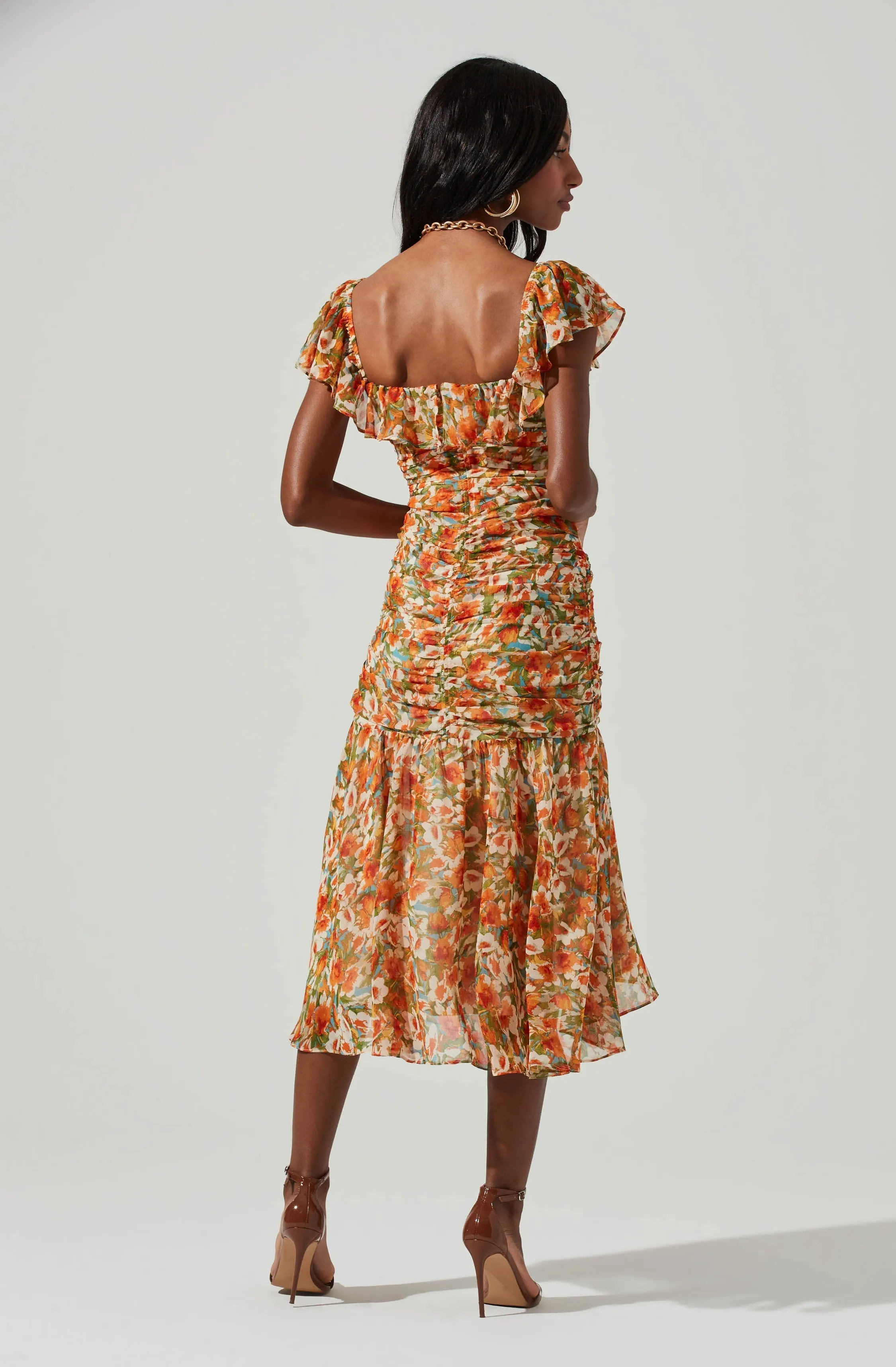 Devereaux Cutout Floral Midi Dress sold by Astr product image thumbnail 5