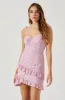 Tie Straps Lace Ruffle Mini Dress sold by Astr