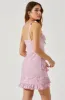 Tie Straps Lace Ruffle Mini Dress sold by Astr